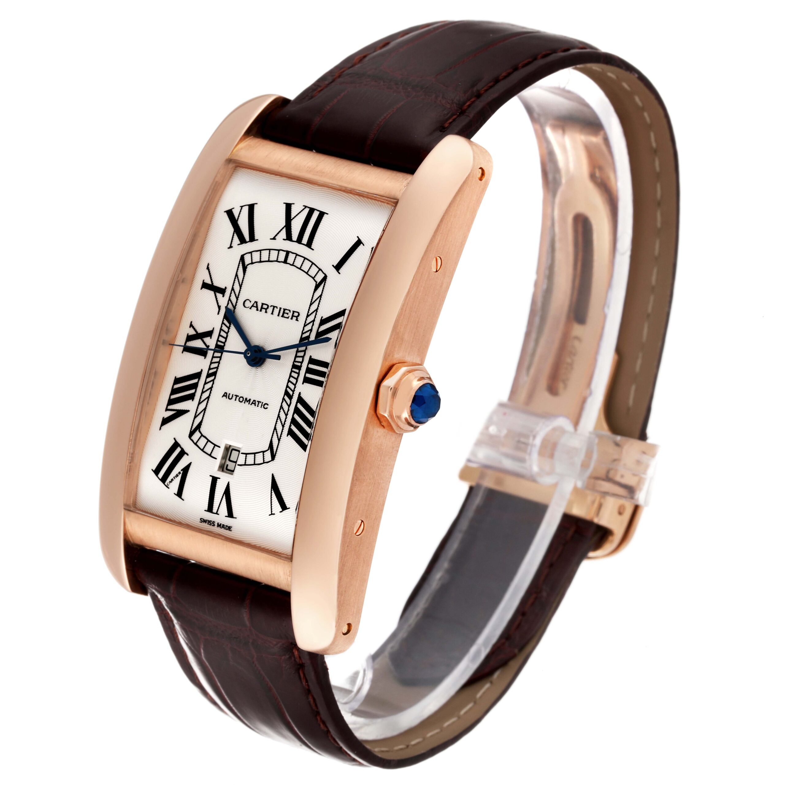 Cartier Tank Americaine XL Rose Gold Automatic Mens Watch W2609856