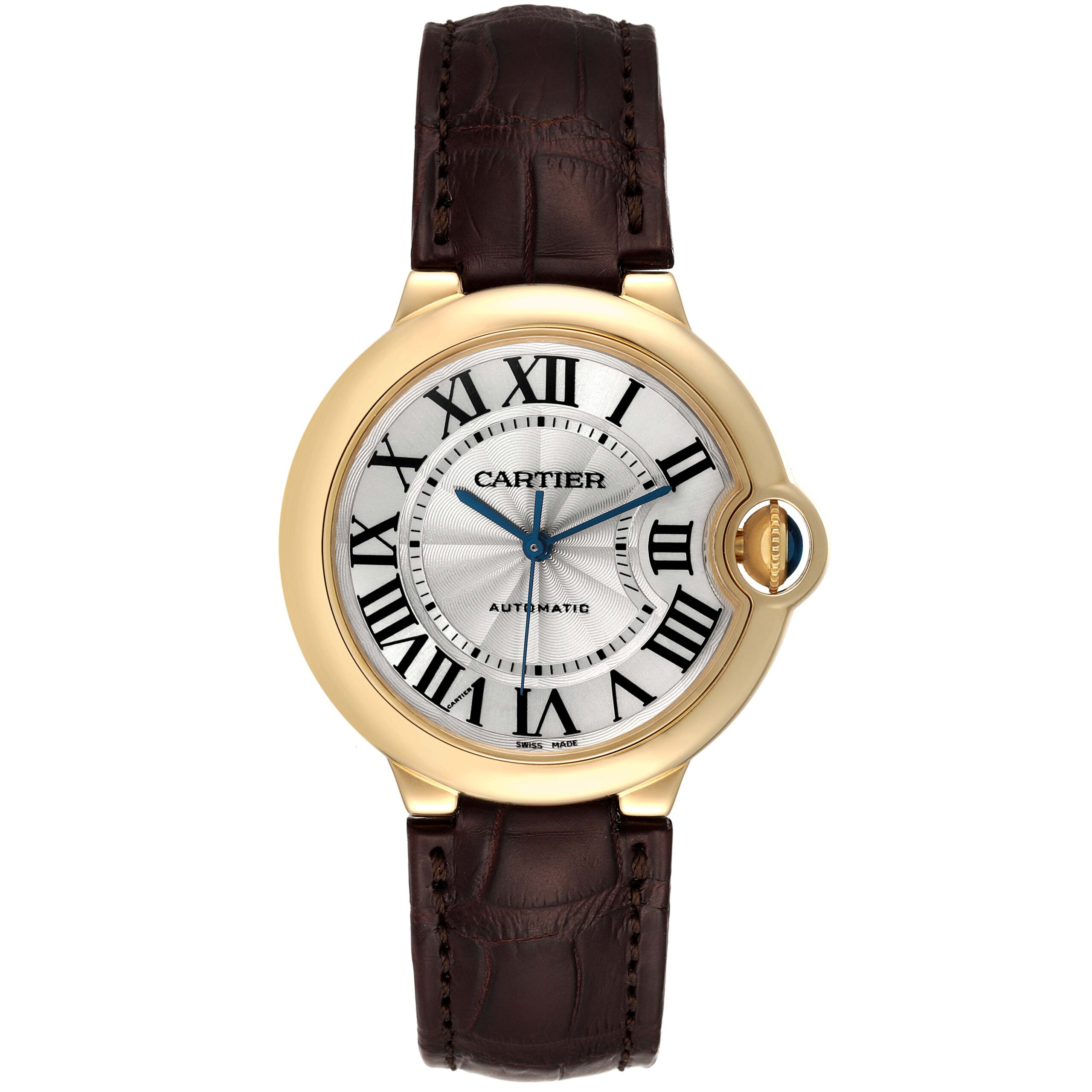 Cartier Ballon Bleu 36 Yellow Gold Automatic Mens Watch W6900356