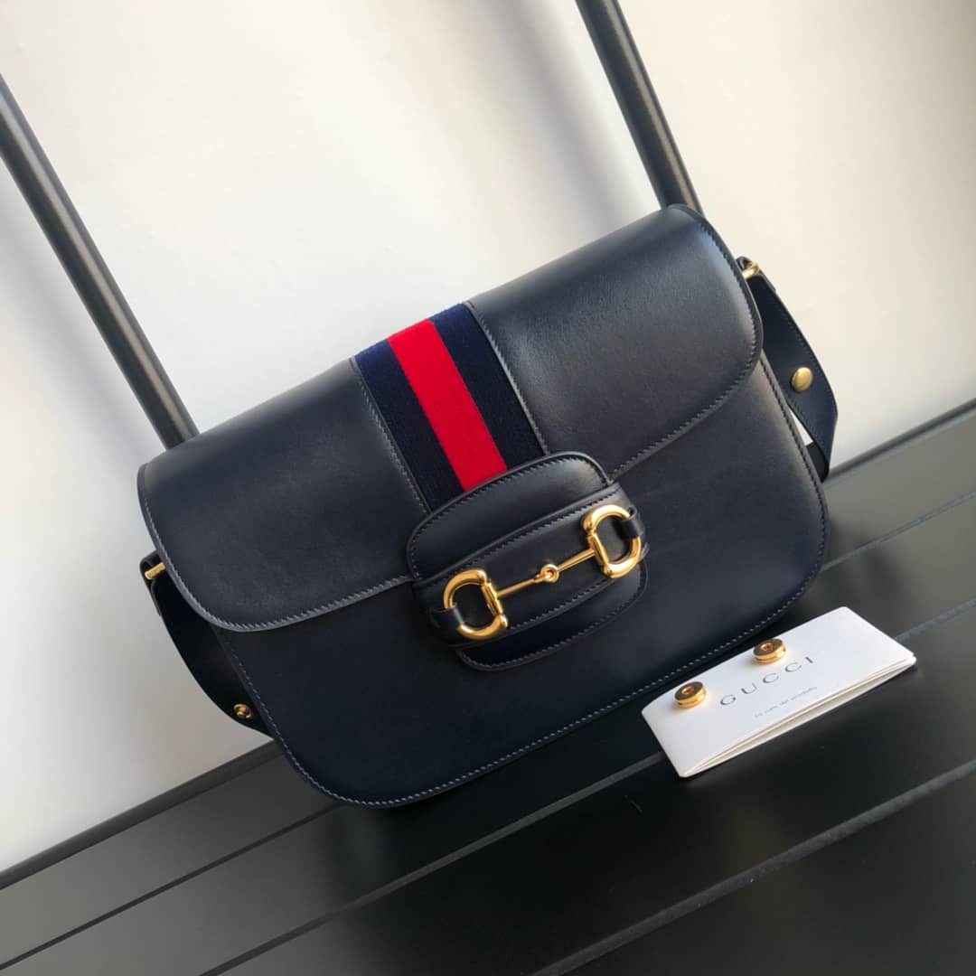 Gucci Horsebit 1955 Shoulder Bag Replica Blue 602204