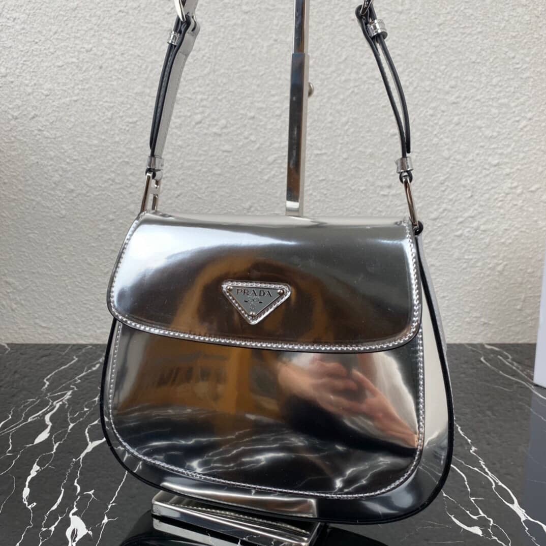 Prada Cleo Bag Dupe Brushed Leather Flap Shoulder Bag
