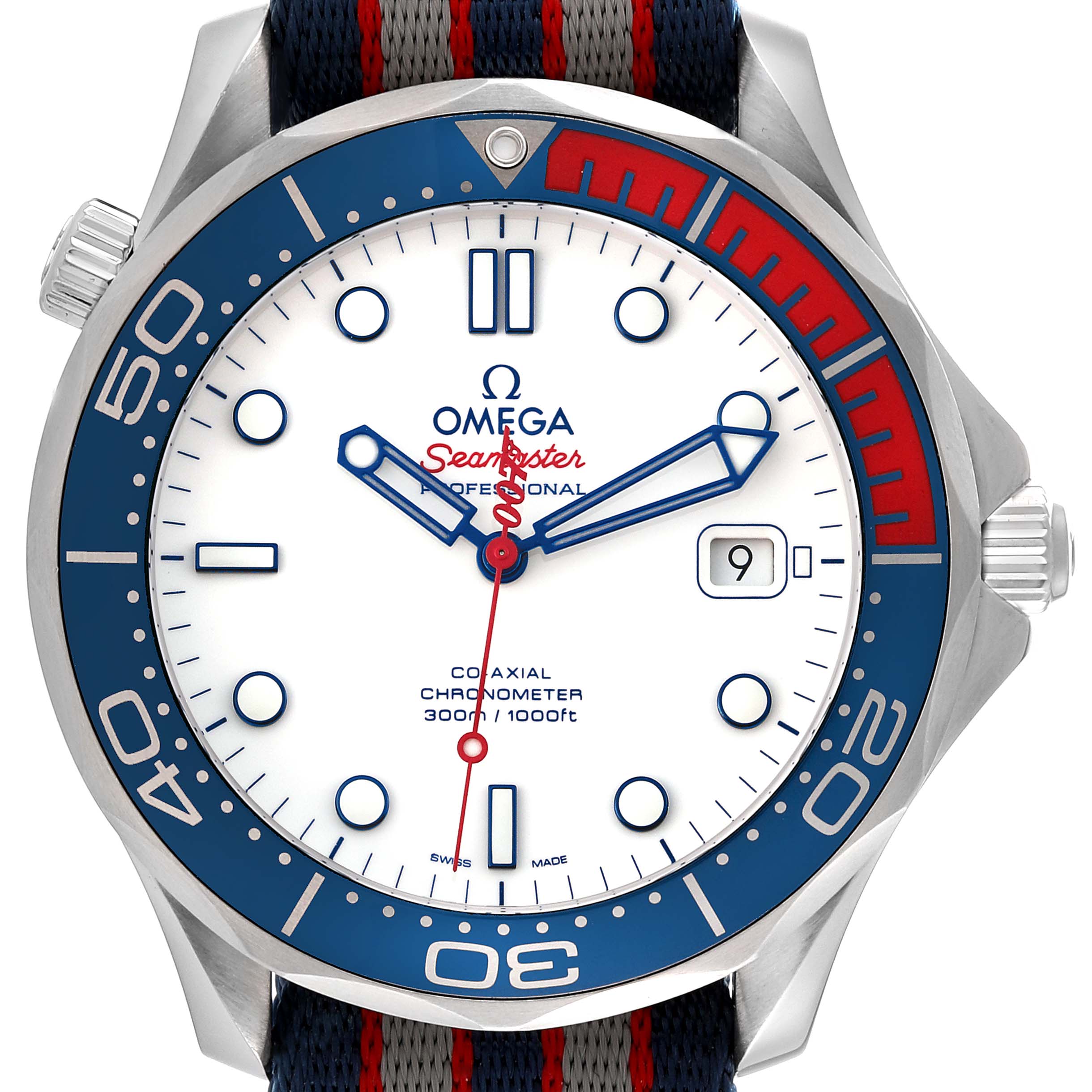 Omega Seamaster James Bond Commander LE Steel Watch 212.32.41.20.04.001 Box Card