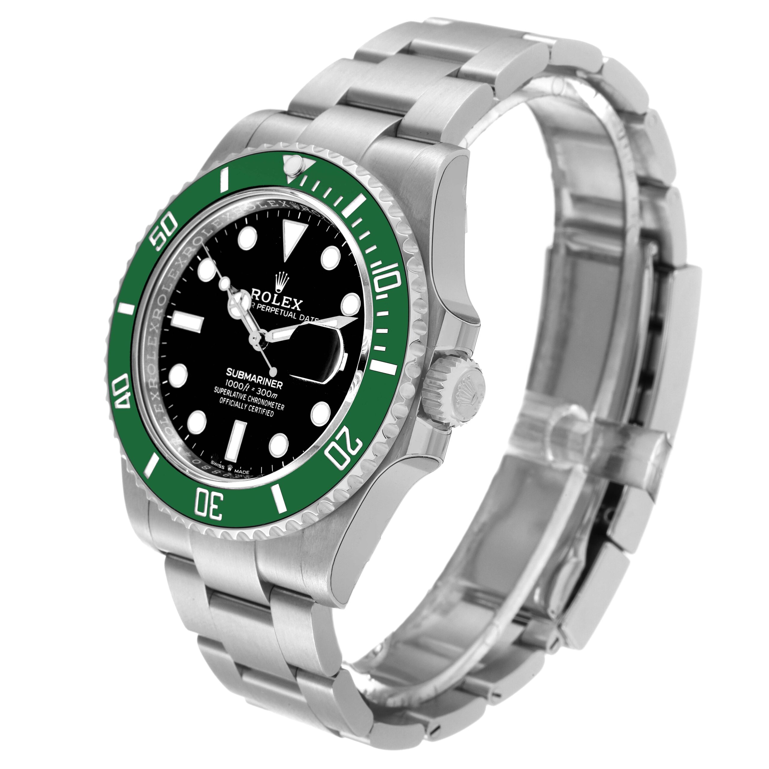 Rolex Submariner Kermit Green Ceramic Bezel Mens Watch 126610LV Box Card