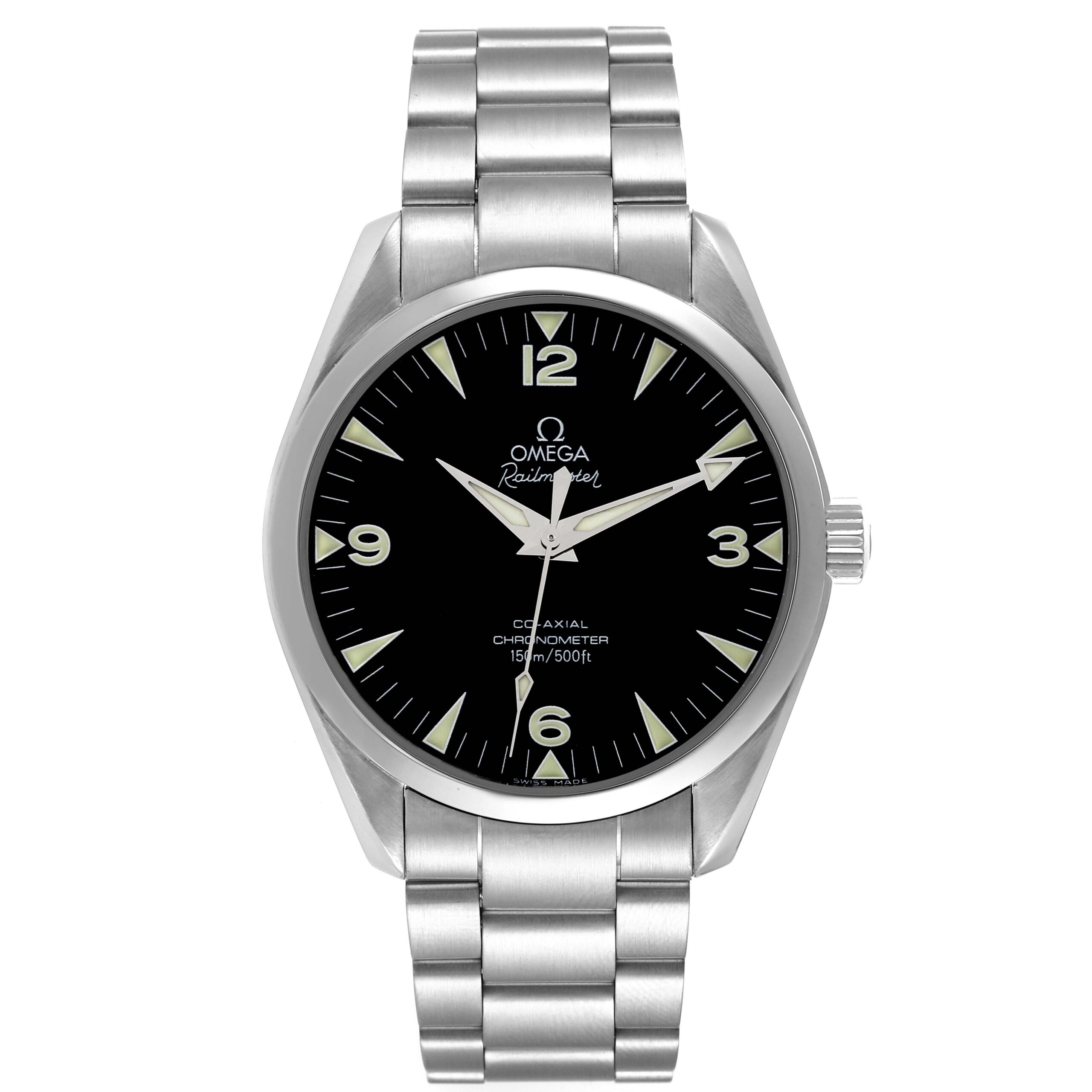 Omega Seamaster Railmaster Co-Axial Steel Mens Watch 2503.52.00 Box Card