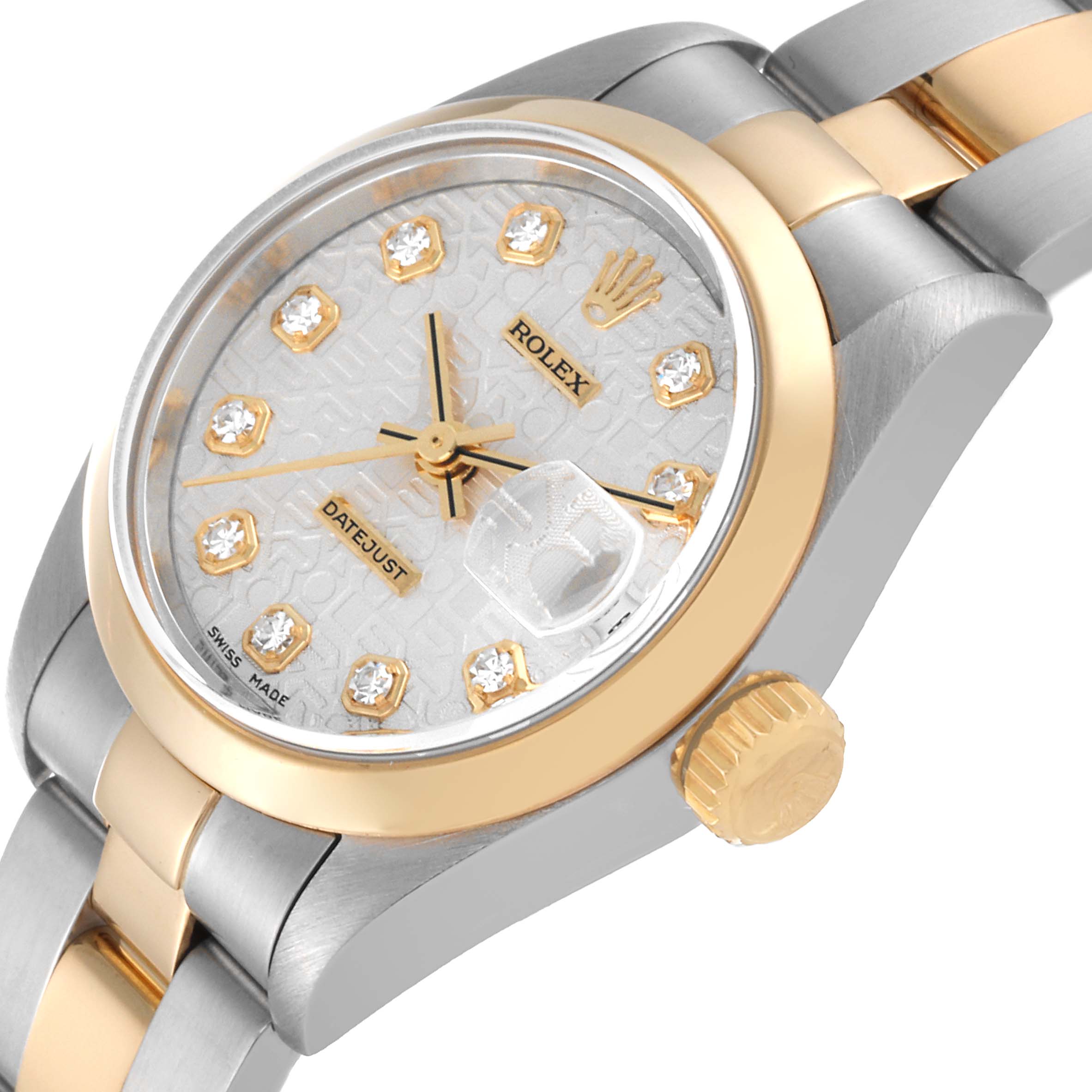 Rolex Datejust Steel Yellow Gold Anniversary Diamond Dial Ladies Watch 79163