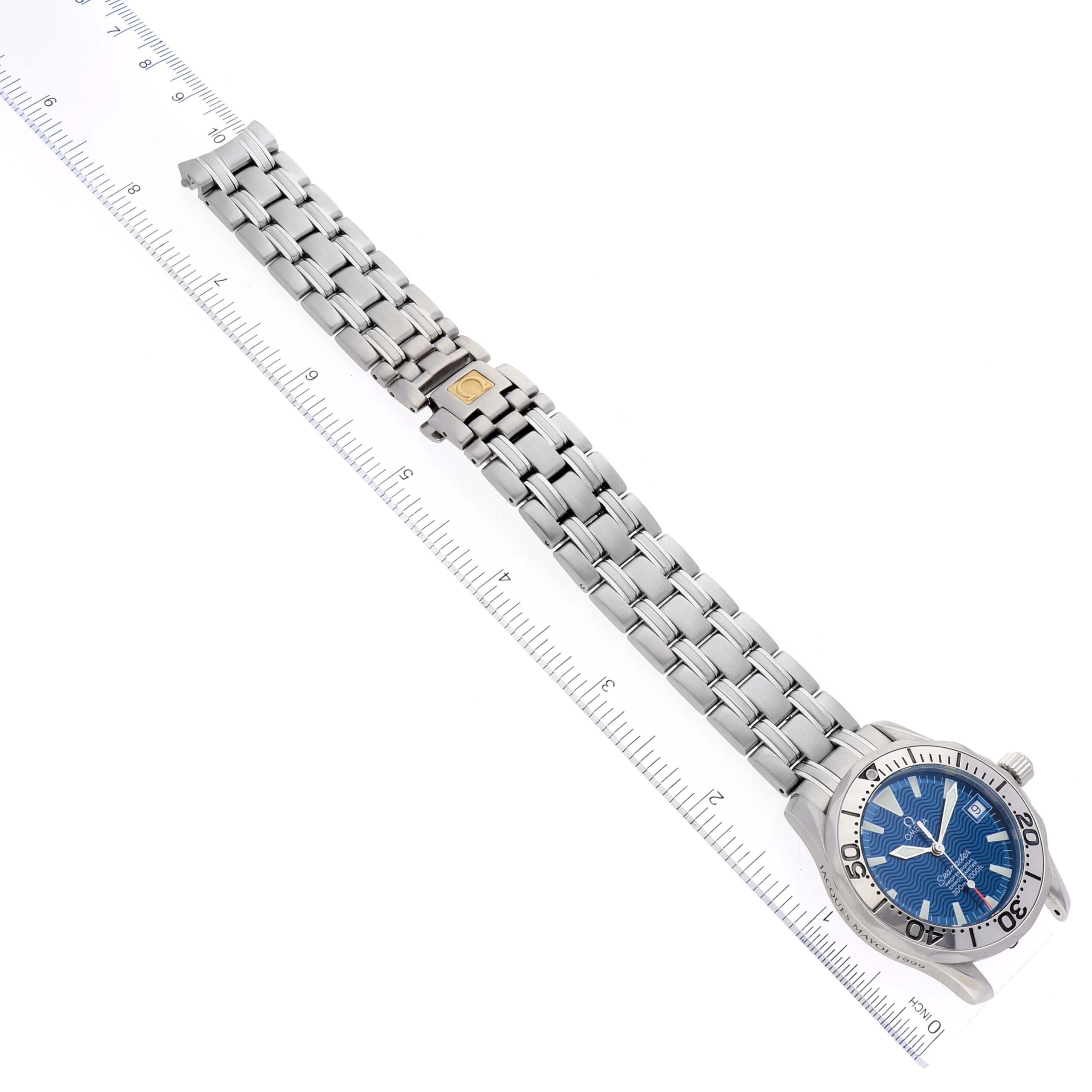 Omega Seamaster Midsize Jacques Mayol Blue Dial Steel Limited Edition Mens Watch 2554.80.00