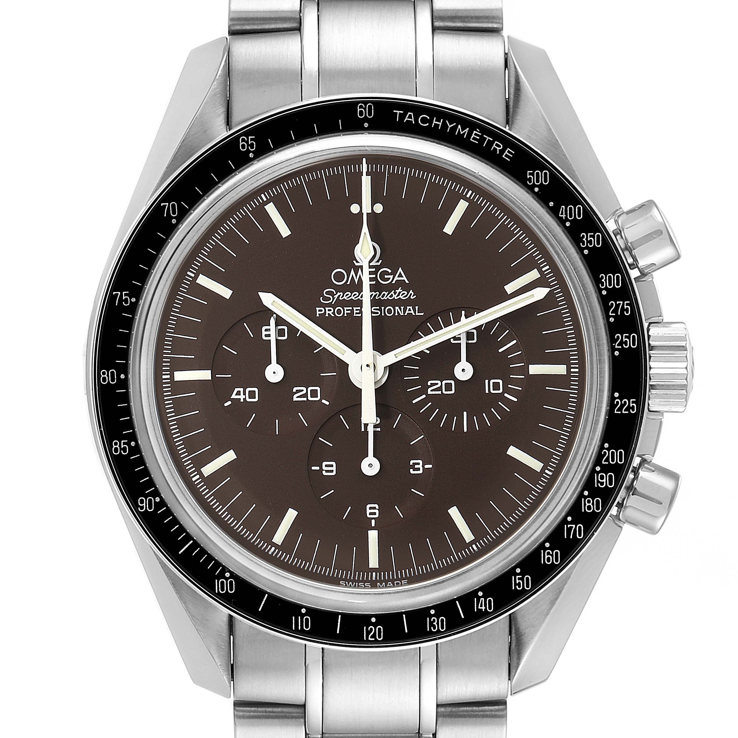 Omega Speedmaster Brown Dial Steel Mens Watch 311.30.42.30.13.001 Box Card