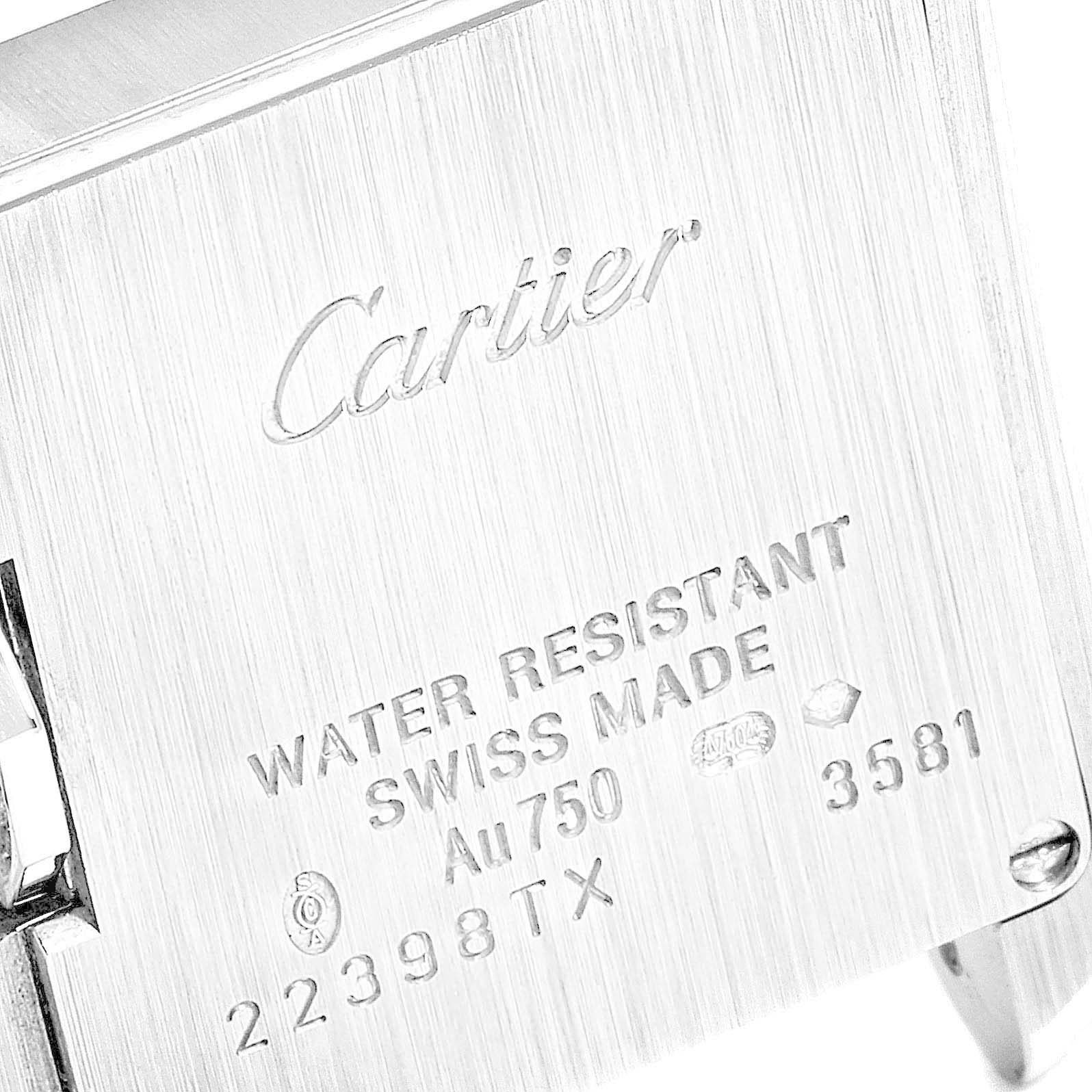 Cartier Tank Anglaise White Gold Diamond Ladies Watch WT100015 Box Papers