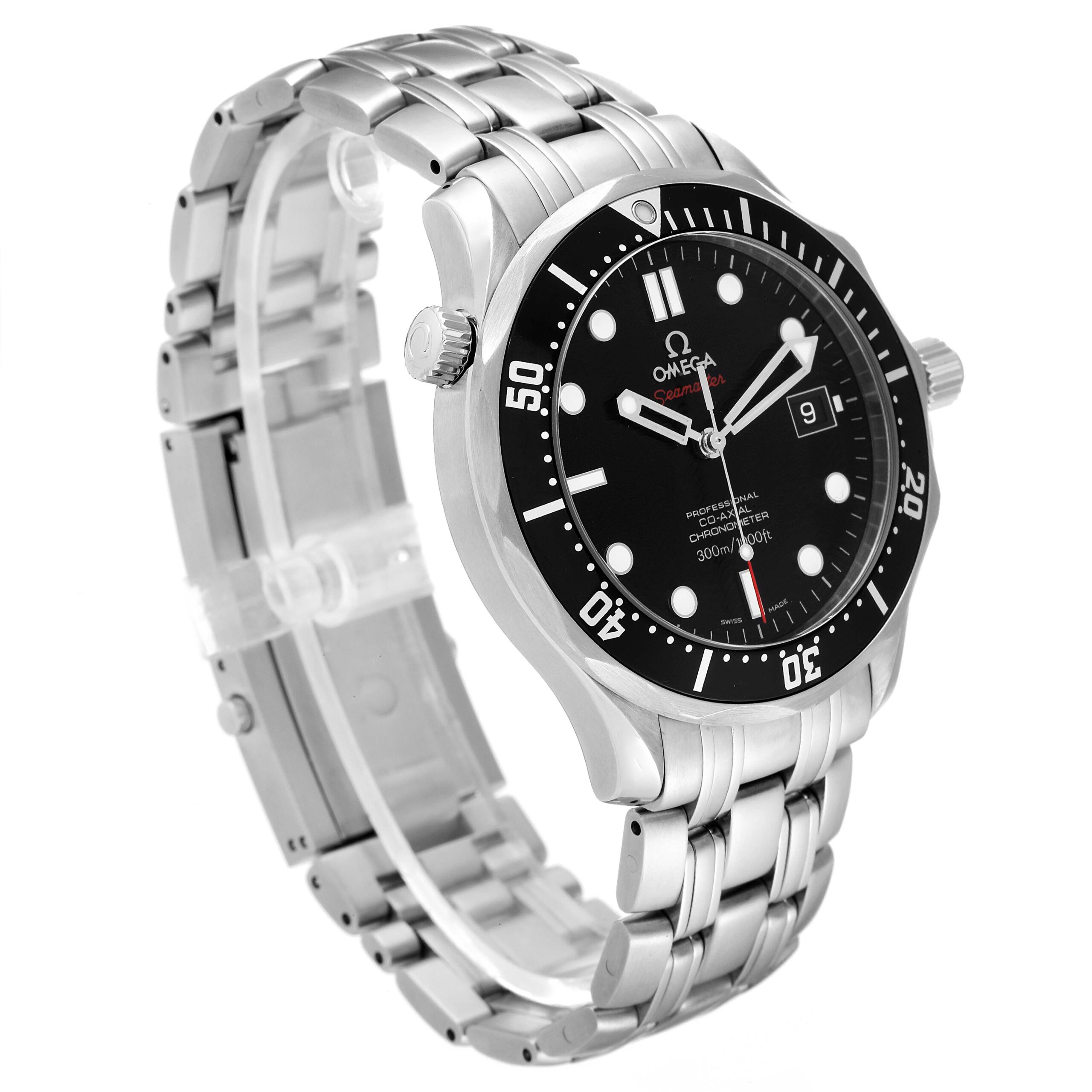 Omega Seamaster Black Dial Steel Mens Watch 212.30.41.20.01.002 Card