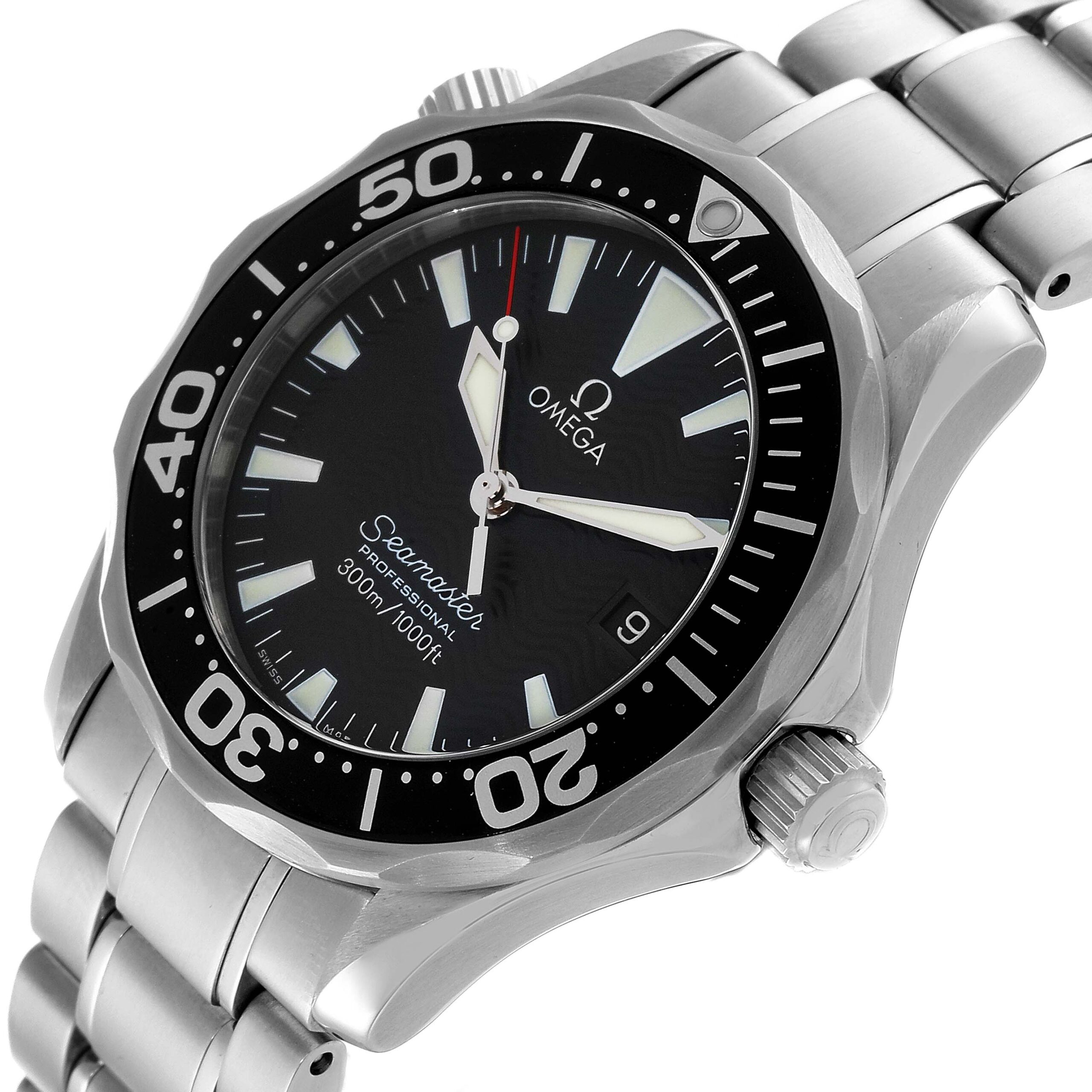 Omega Seamaster Diver 300M Quartz Midsize Black Dial Mens Watch 2262.50.00