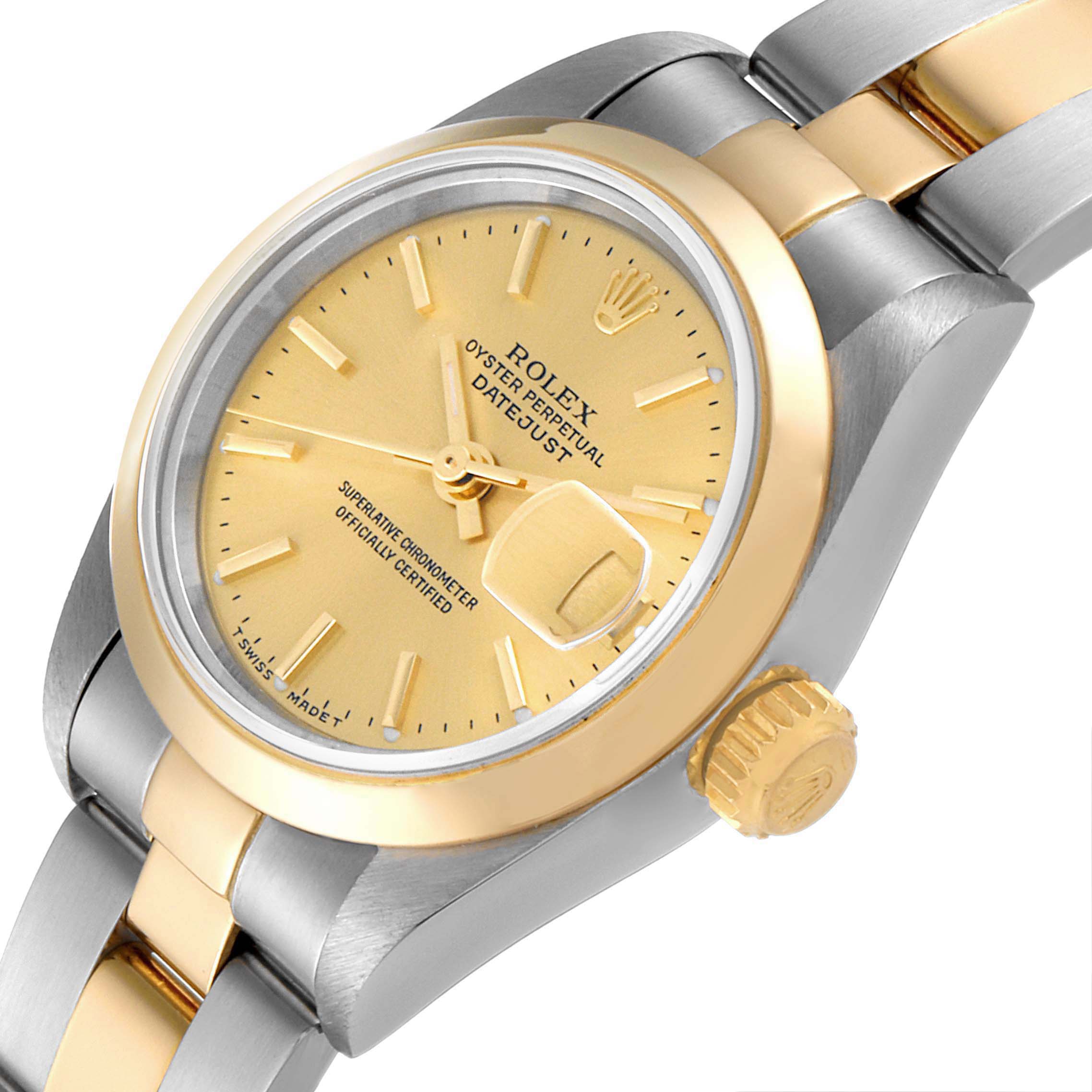 Rolex Datejust Steel Yellow Gold Champagne Dial Ladies Watch 79163