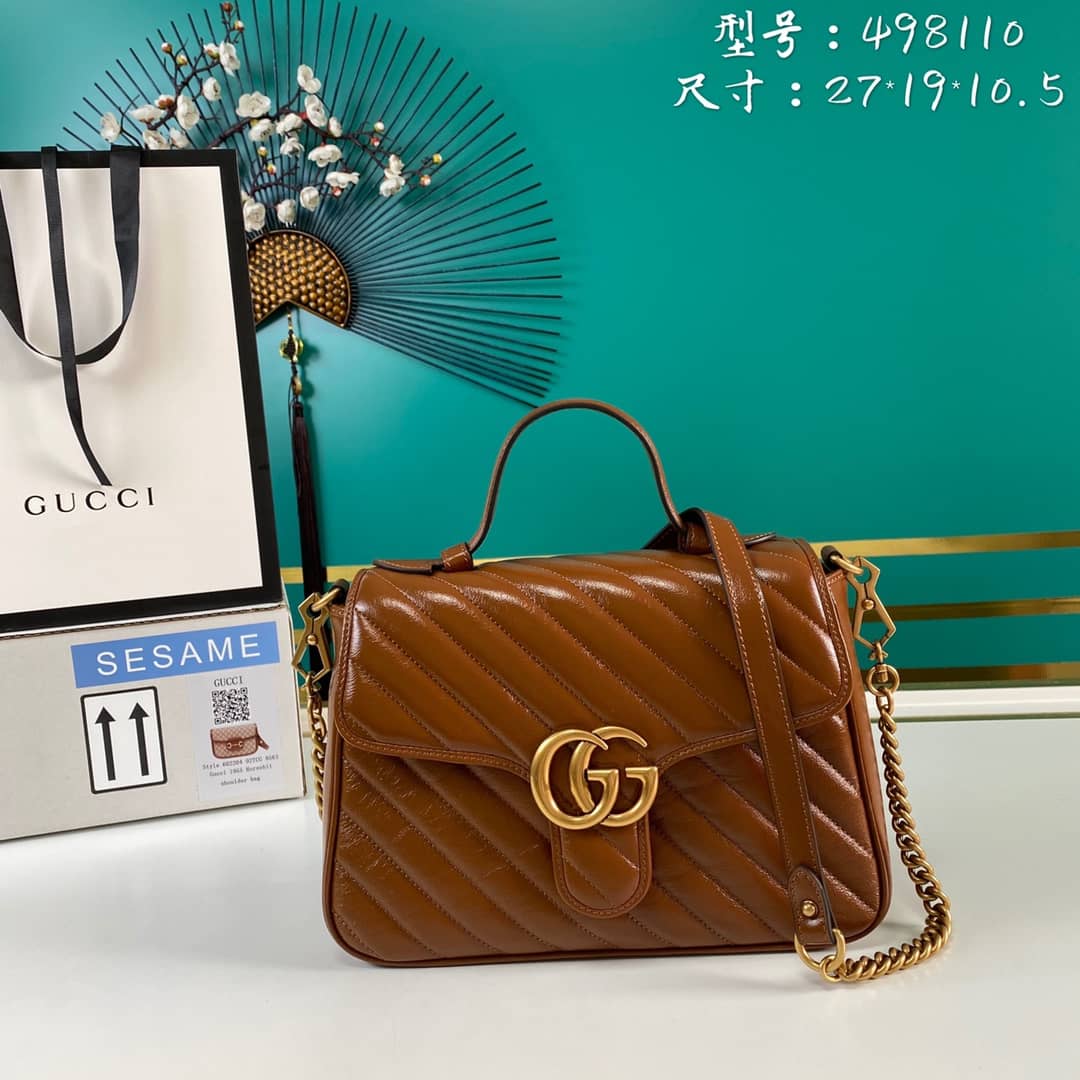 Gucci Marmont Dupe GG Small Top Handle Bag Replica 498110