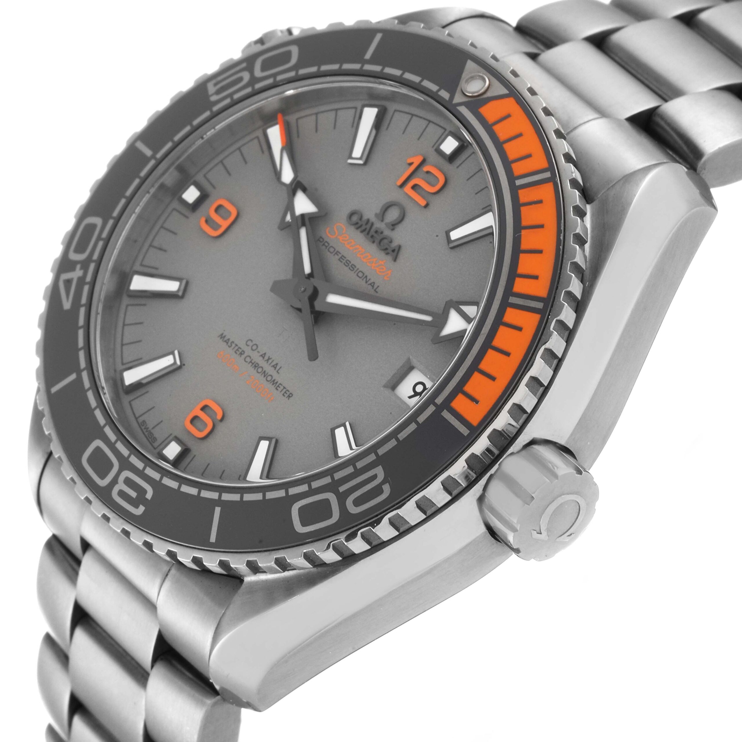 Omega Planet Ocean Co-Axial Titanium Mens Watch 215.90.44.21.99.001 Box Card