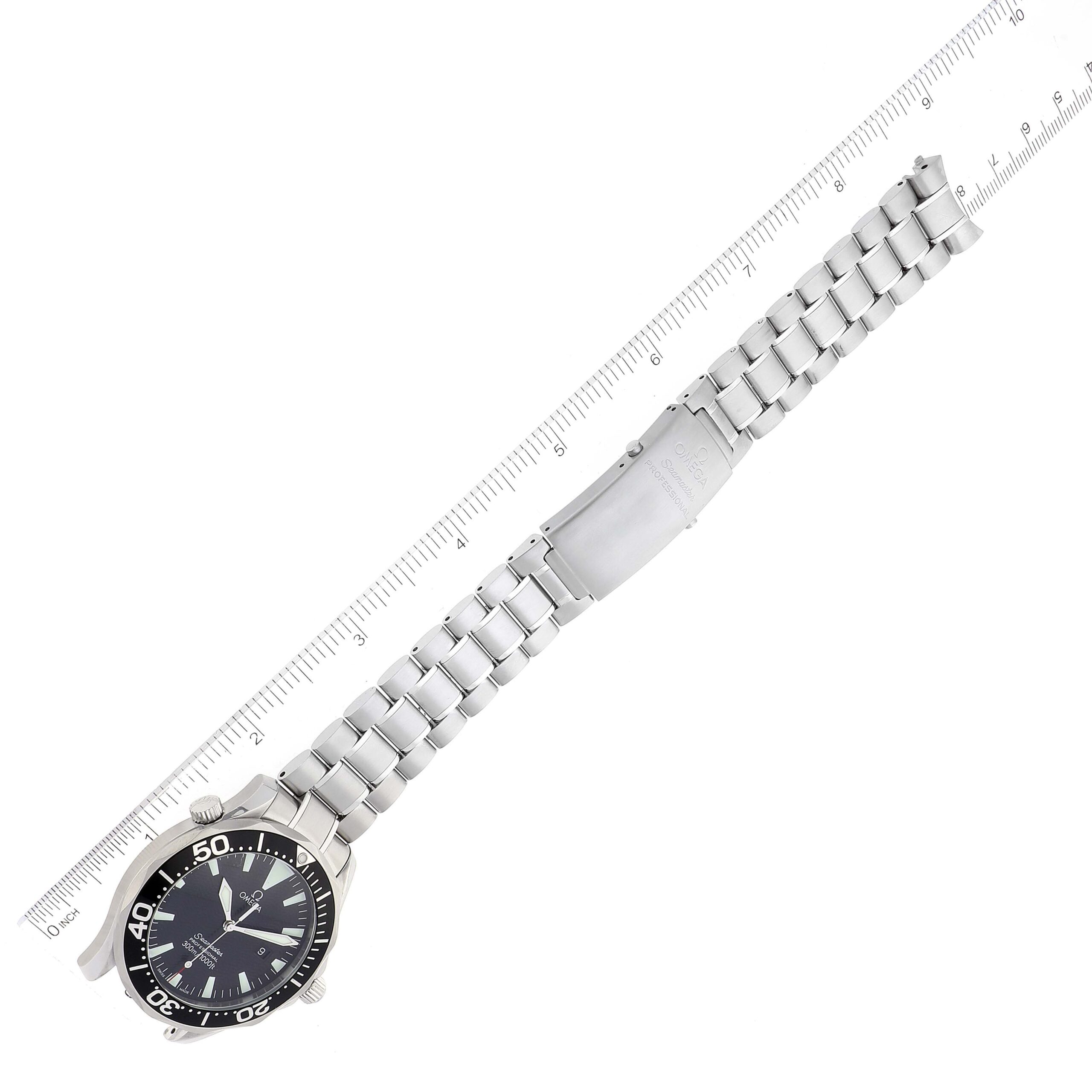 Omega Seamaster 41mm Black Dial Stainless Steel Mens Watch 2264.50.00 Box Card