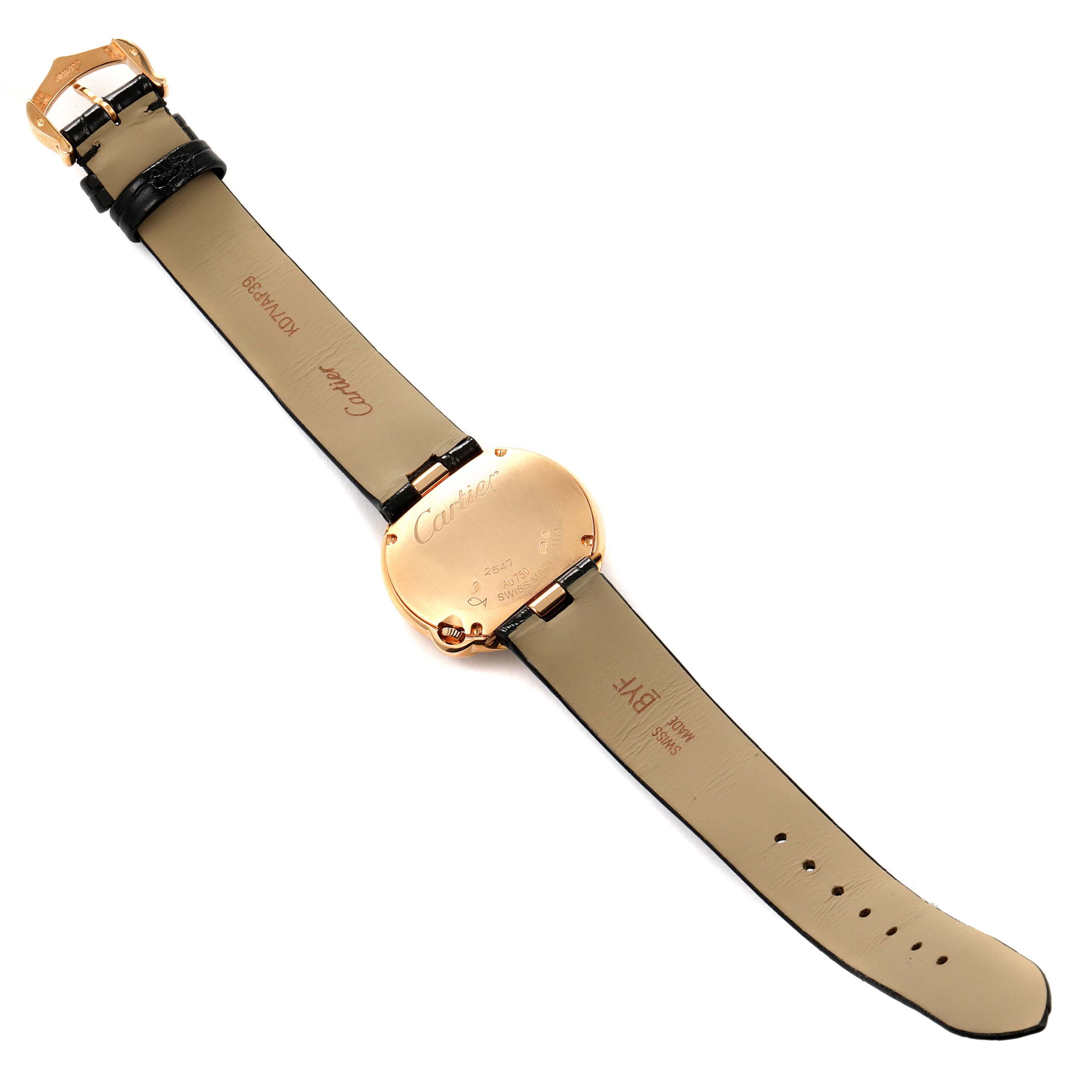 Cartier Ballon Blanc Rose Gold Diamond Ladies Watch WGBL0003 Box Card