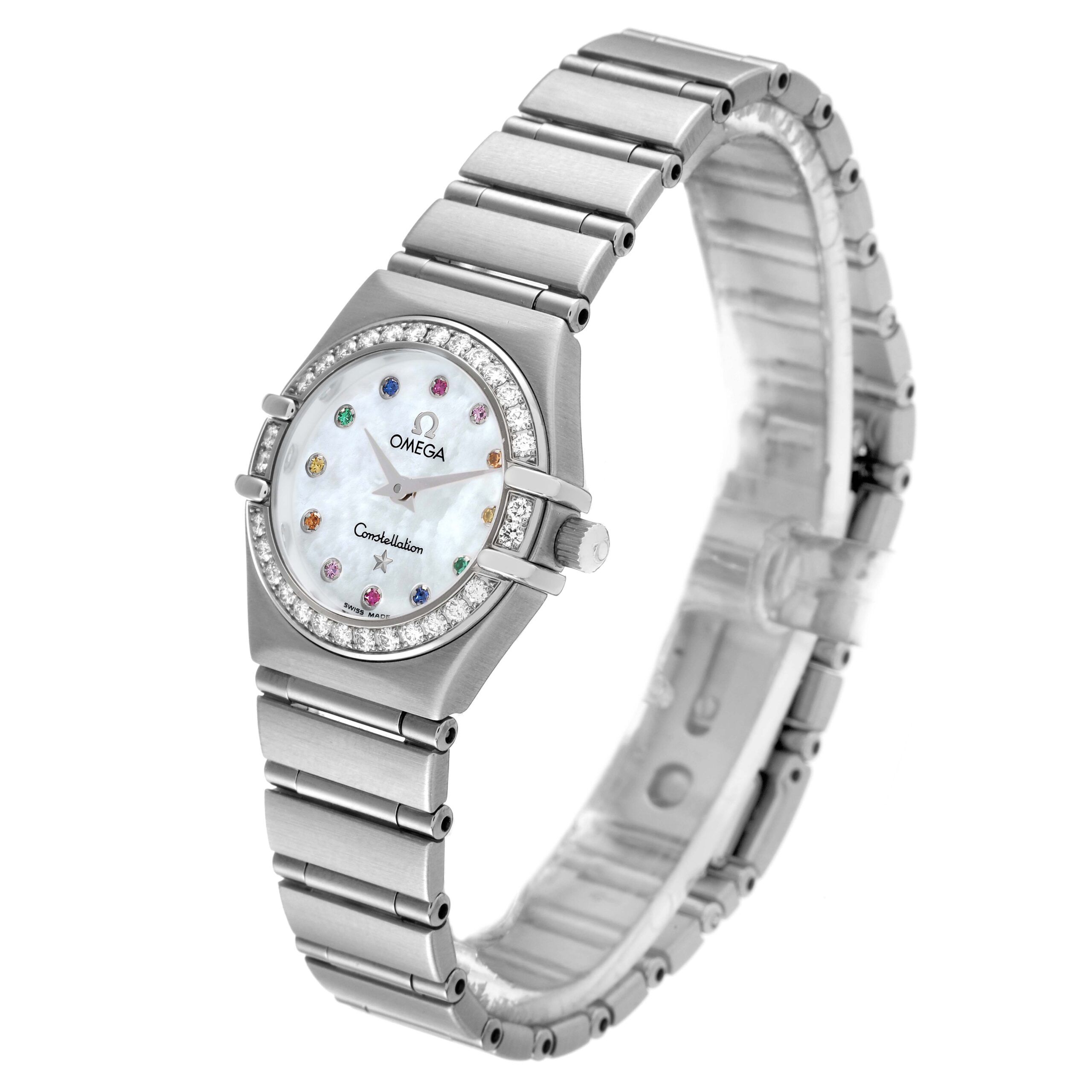 Omega Constellation Iris Steel Multi Stone Ladies Watch 1460.79.00