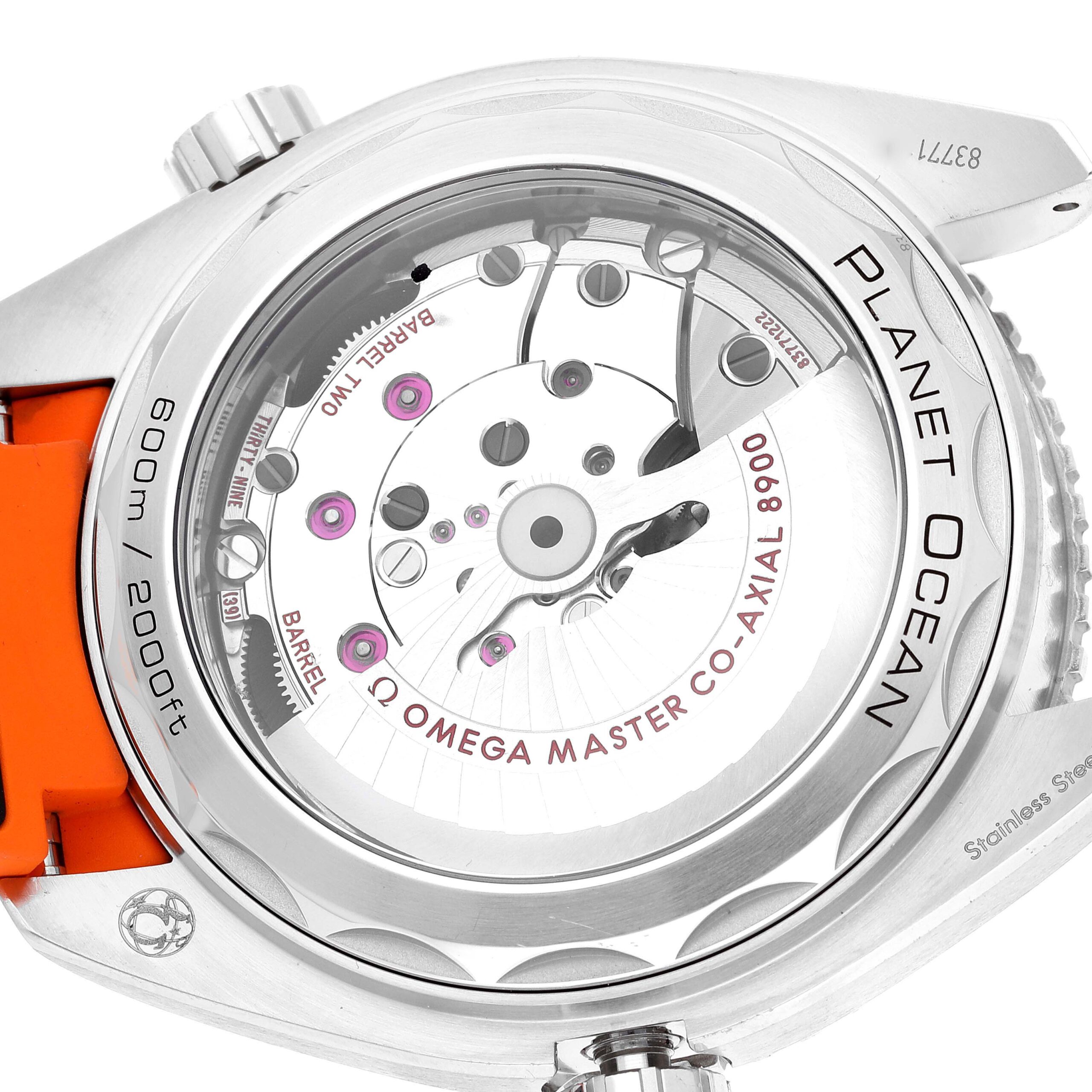 Omega Planet Ocean Black Orange Bezel Watch 215.32.44.21.01.001 Box Card