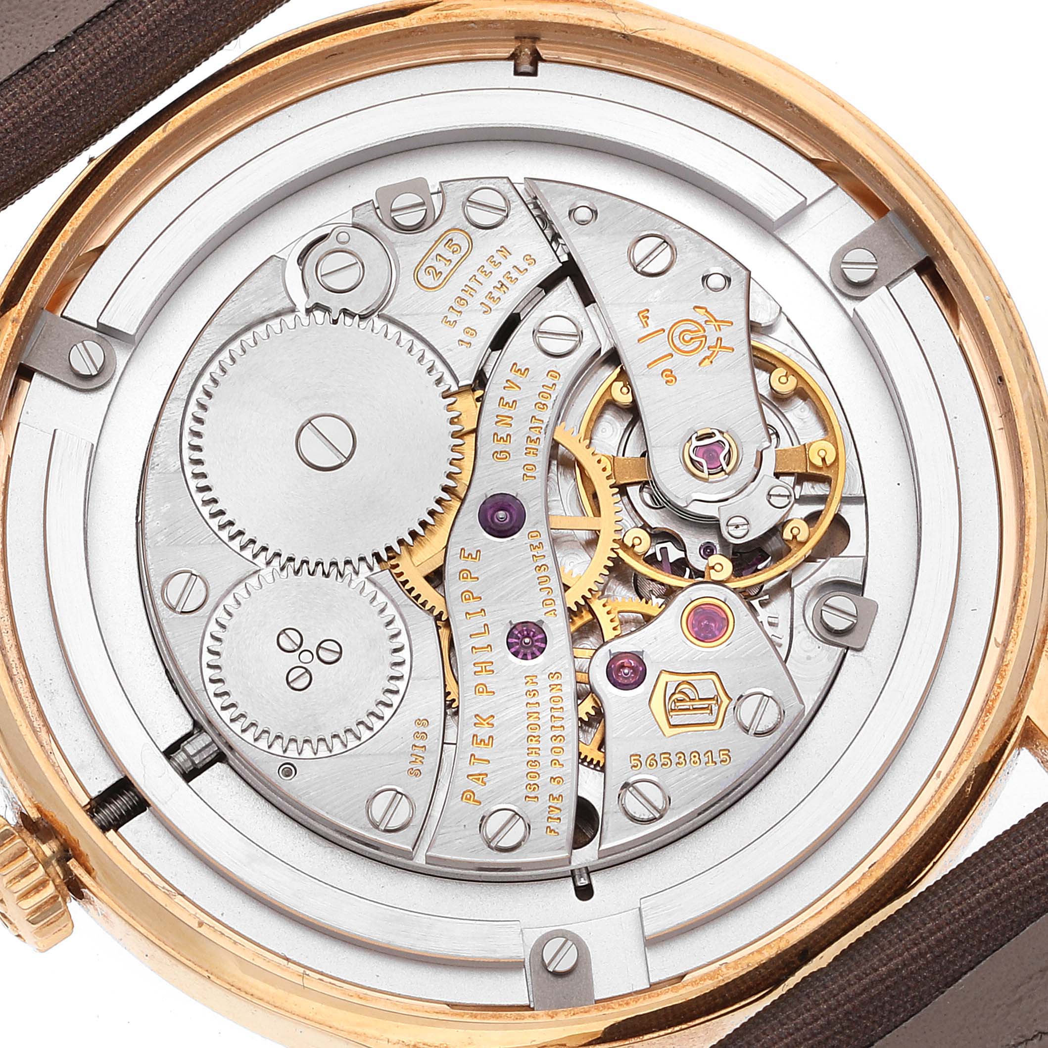 Patek Philippe Calatrava Rose Gold Brown Dial Ladies Watch 4897R