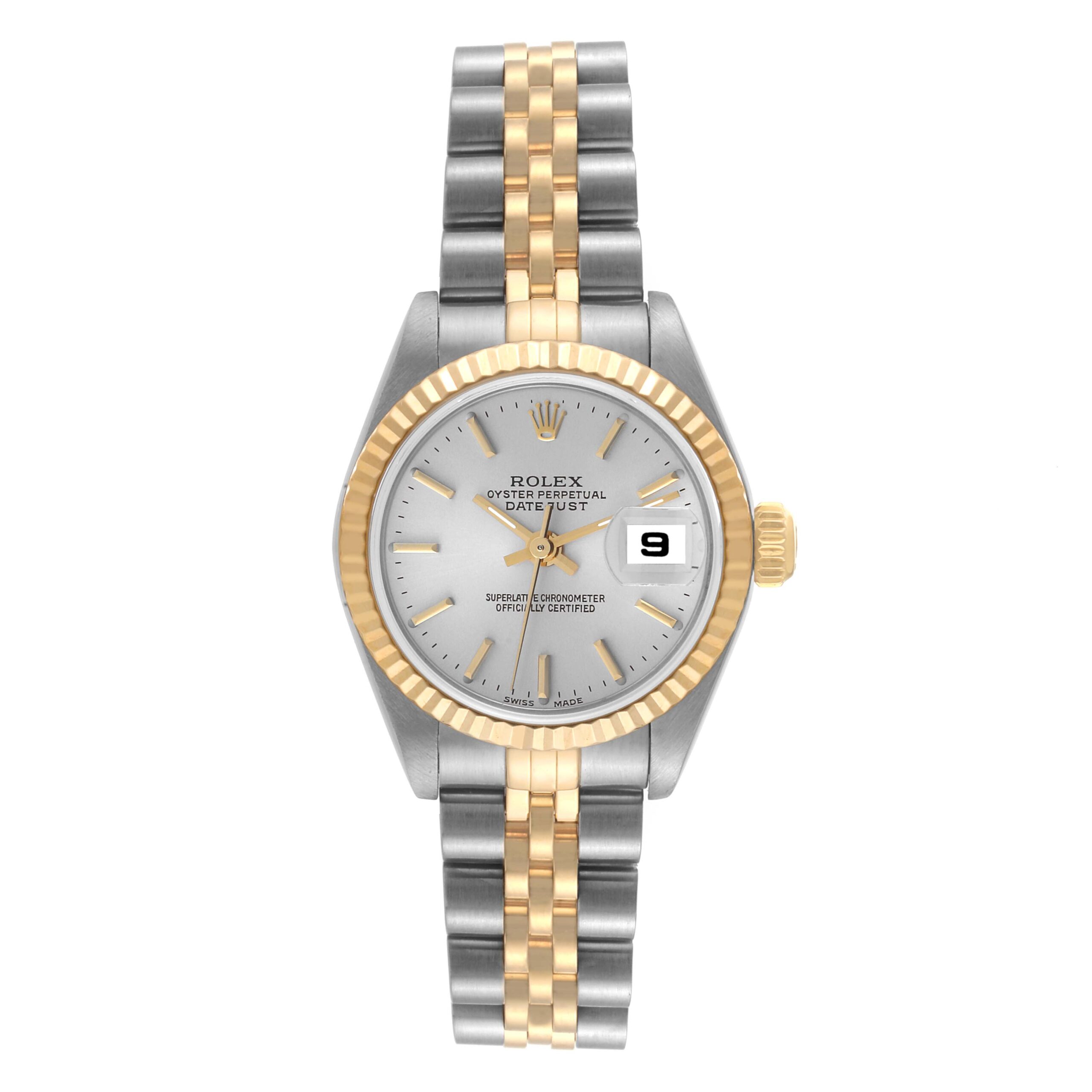 Rolex Datejust Steel Yellow Gold Silver Dial Ladies Watch 79173