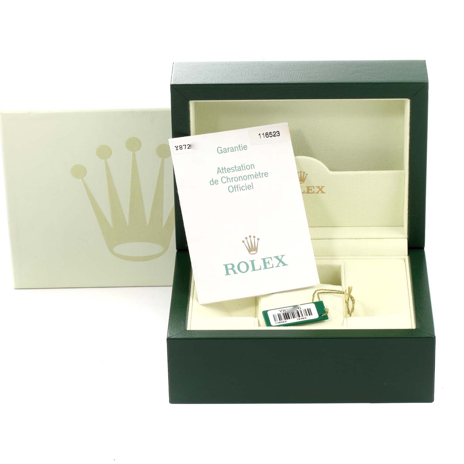 Rolex Daytona Steel 18k Yellow Gold Slate Dial Mens Watch 116523 Box Papers