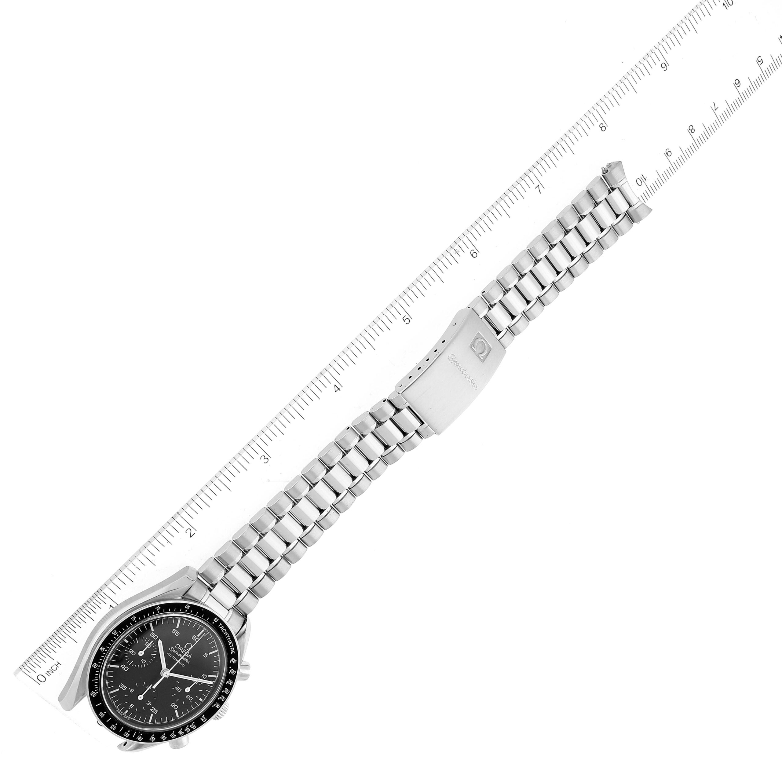 Omega Speedmaster Reduced Hesalite Chronograph Steel Mens Watch 3510.50.00