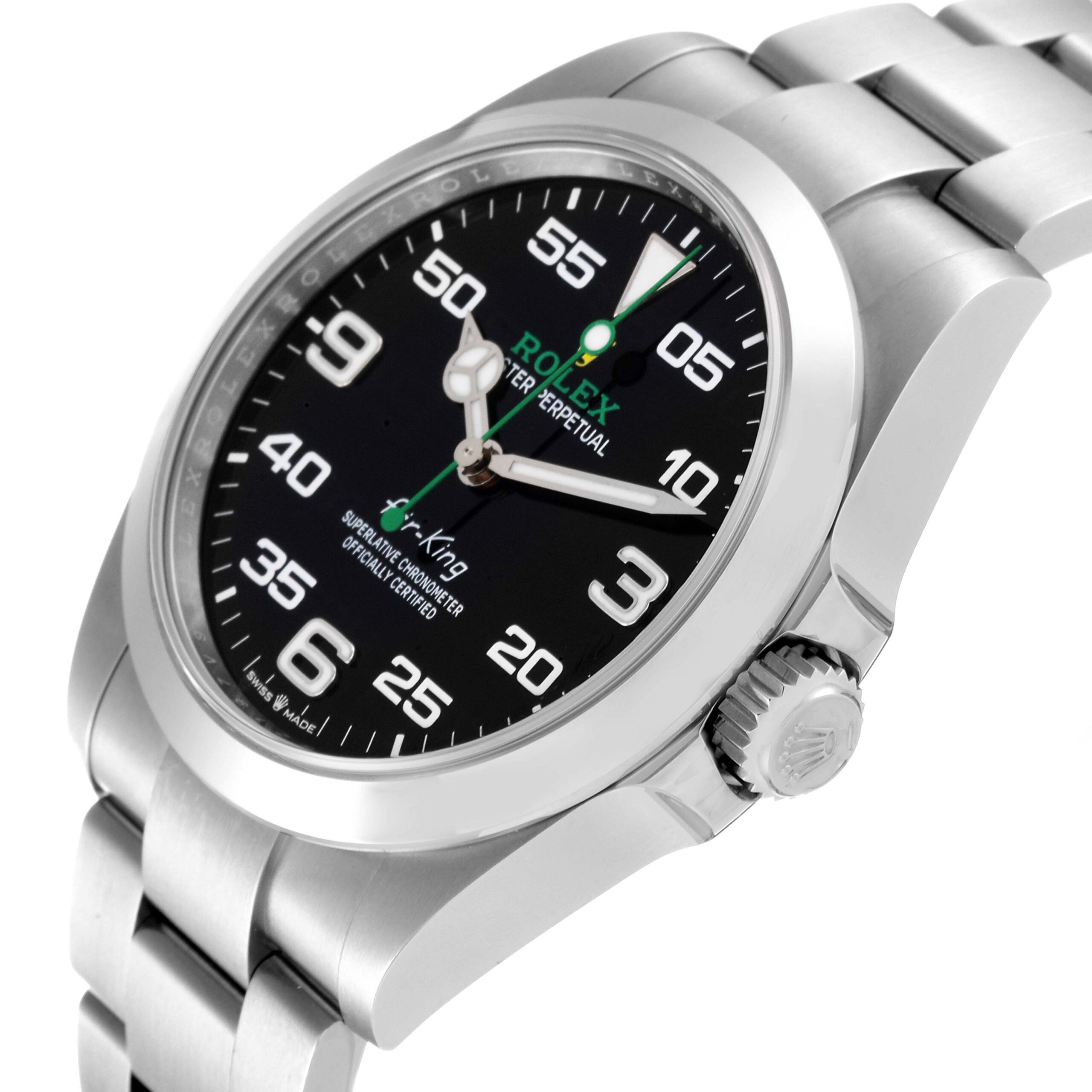 Rolex Oyster Perpetual Air King Black Dial Steel Mens Watch 126900 Unworn