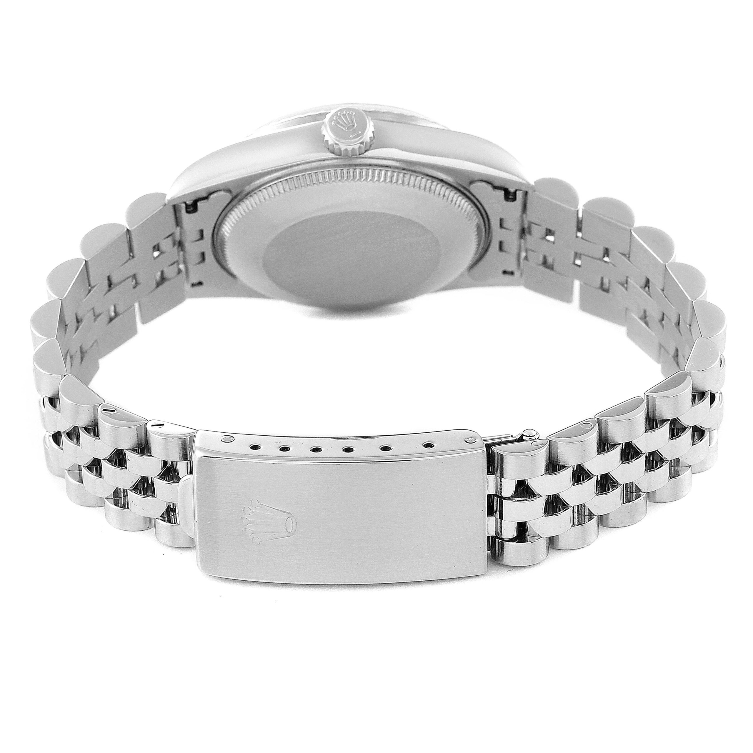 Rolex Datejust Midsize White Gold MOP Diamond Dial Ladies Watch 78274 Box Papers