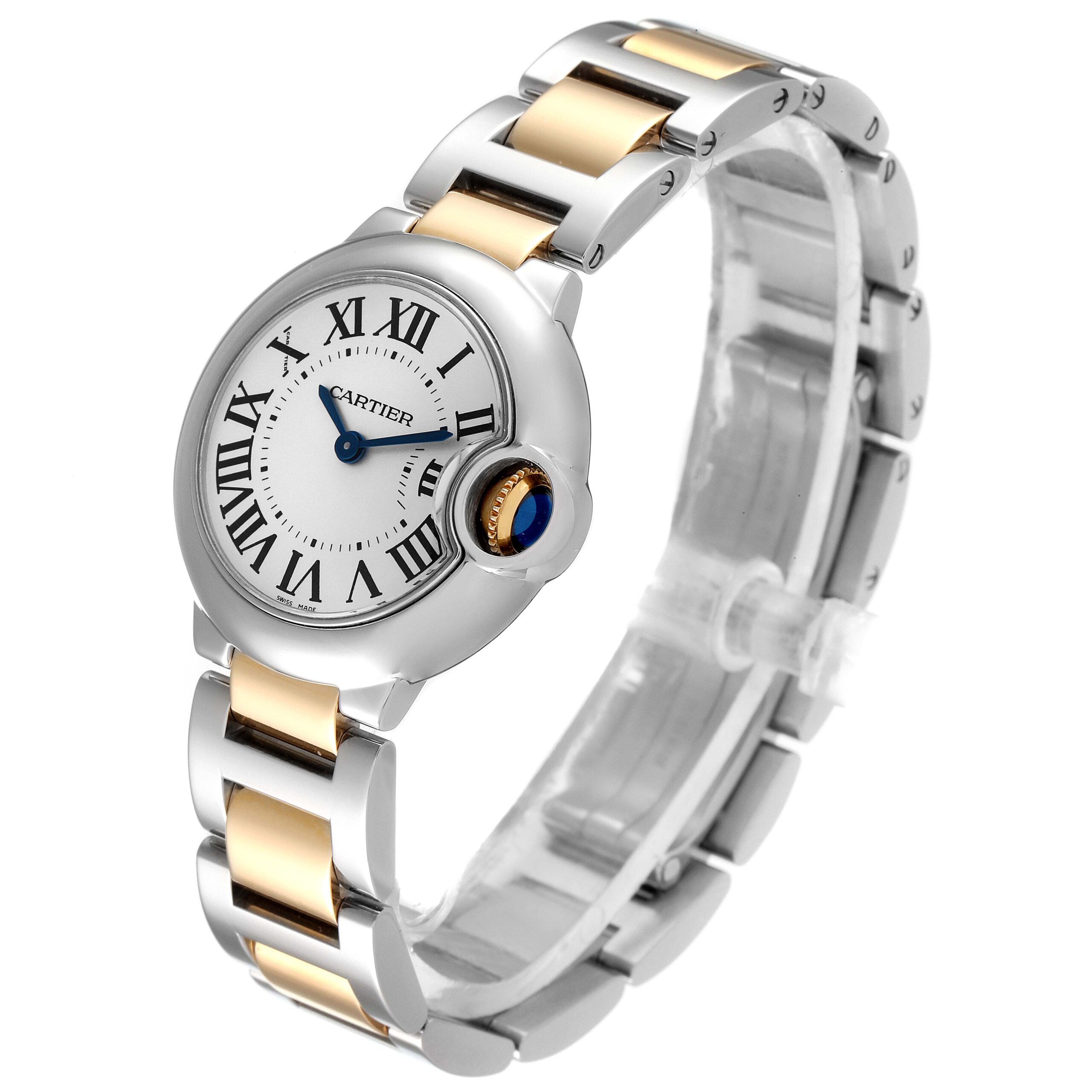Cartier Ballon Bleu 28mm Steel Yellow Gold Ladies Watch W2BB0010