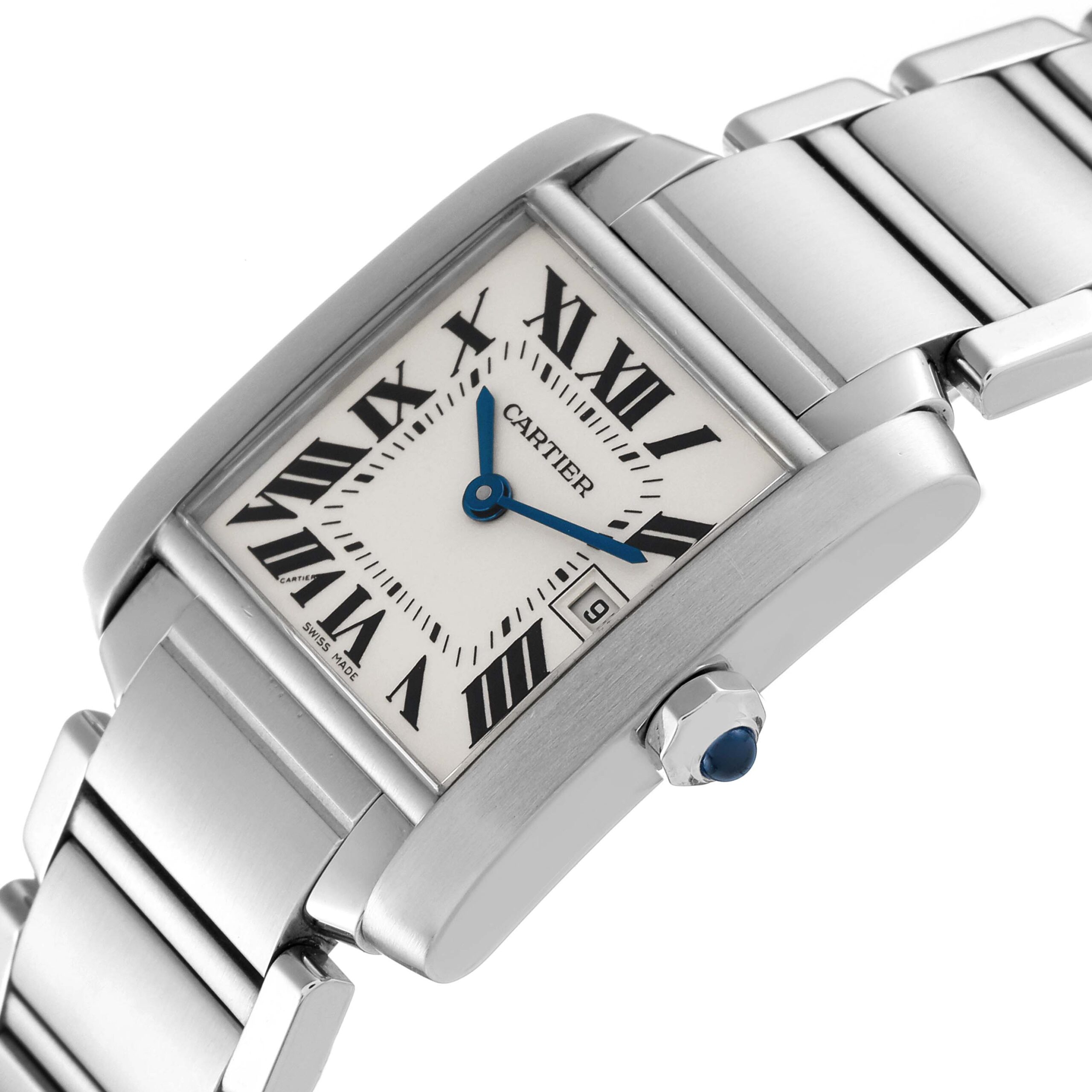 Cartier Tank Francaise Midsize 25mm Silver Dial Ladies Watch W51011Q3