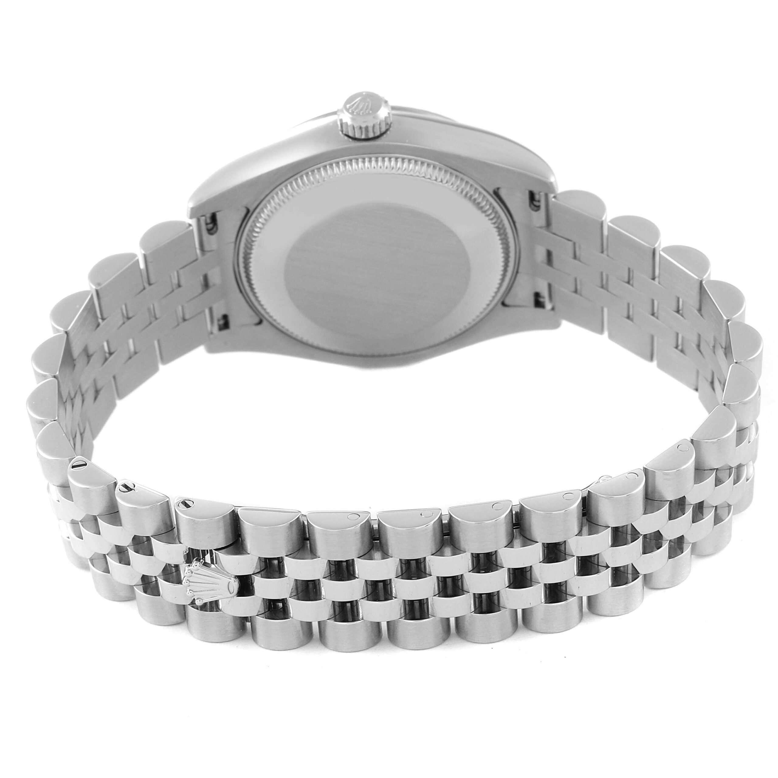 Rolex Datejust Midsize Steel White Gold Blue Diamond Dial Ladies Watch 178274