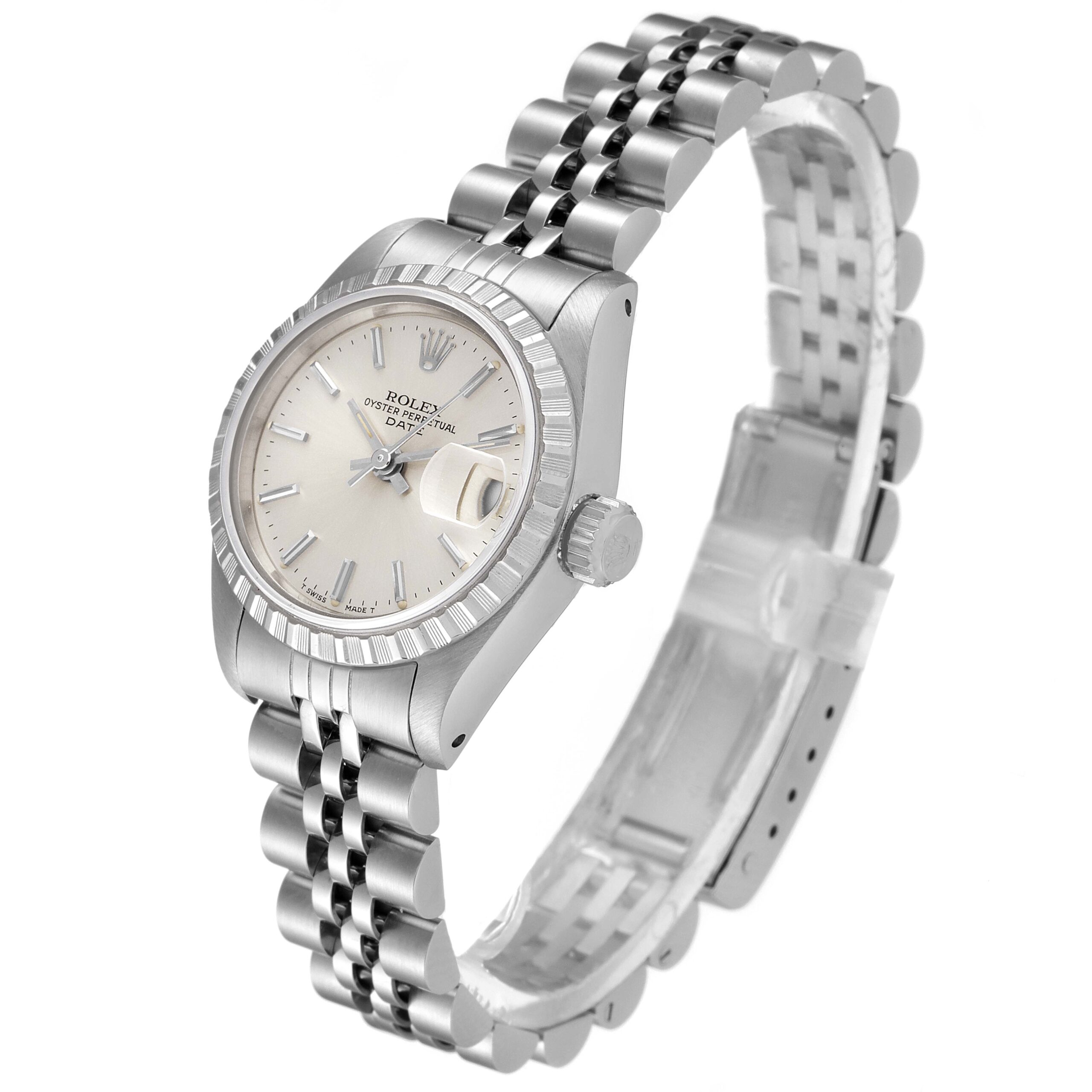 Rolex Date Silver Dial Jubilee Bracelet Steel Ladies Watch 69240