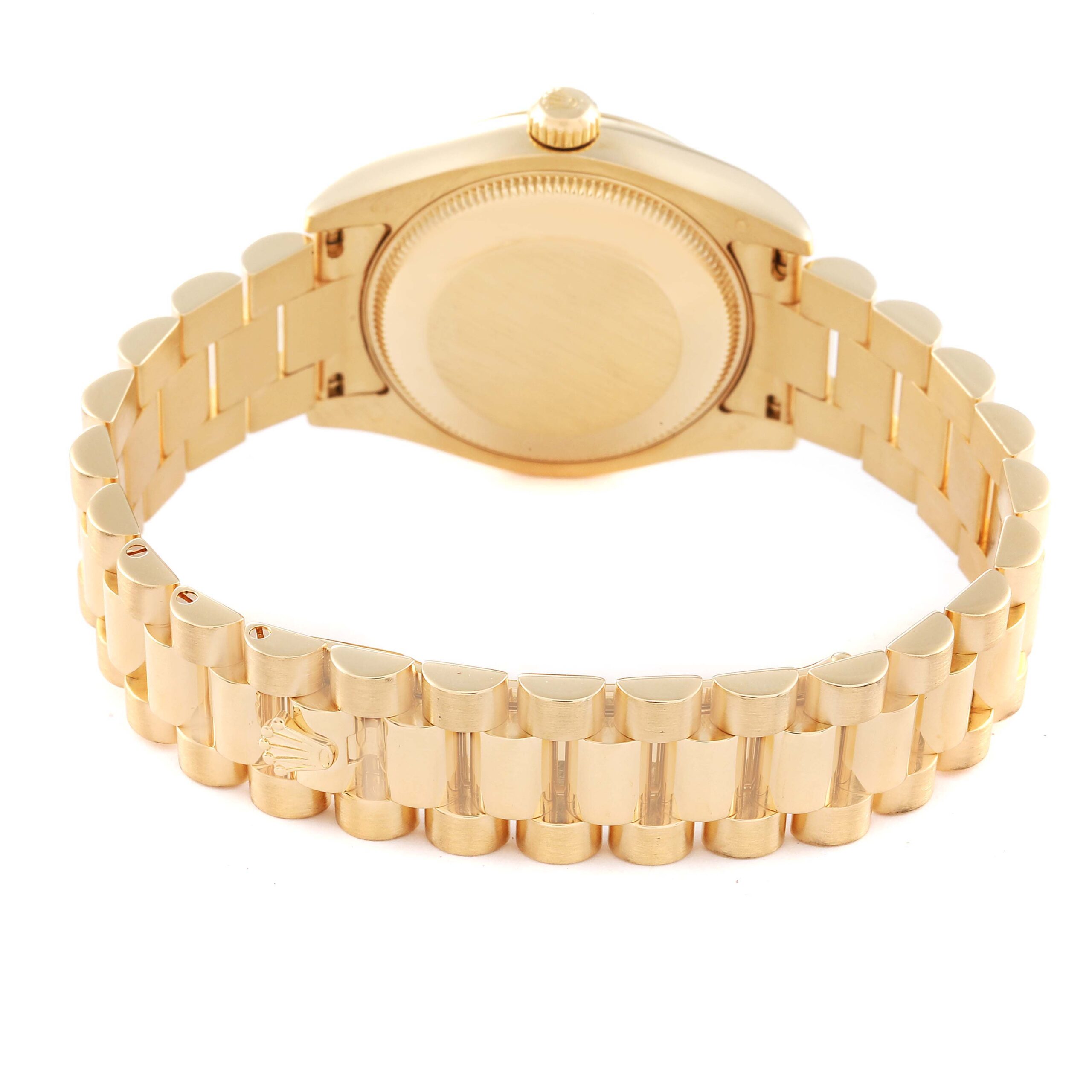 Rolex President Midsize Yellow Gold Diamond Ladies Watch 178278 Box Papers