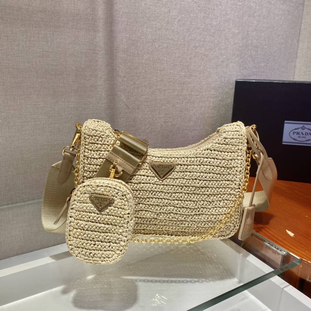Prada Re-edition 2005 Raffia Replica Bag