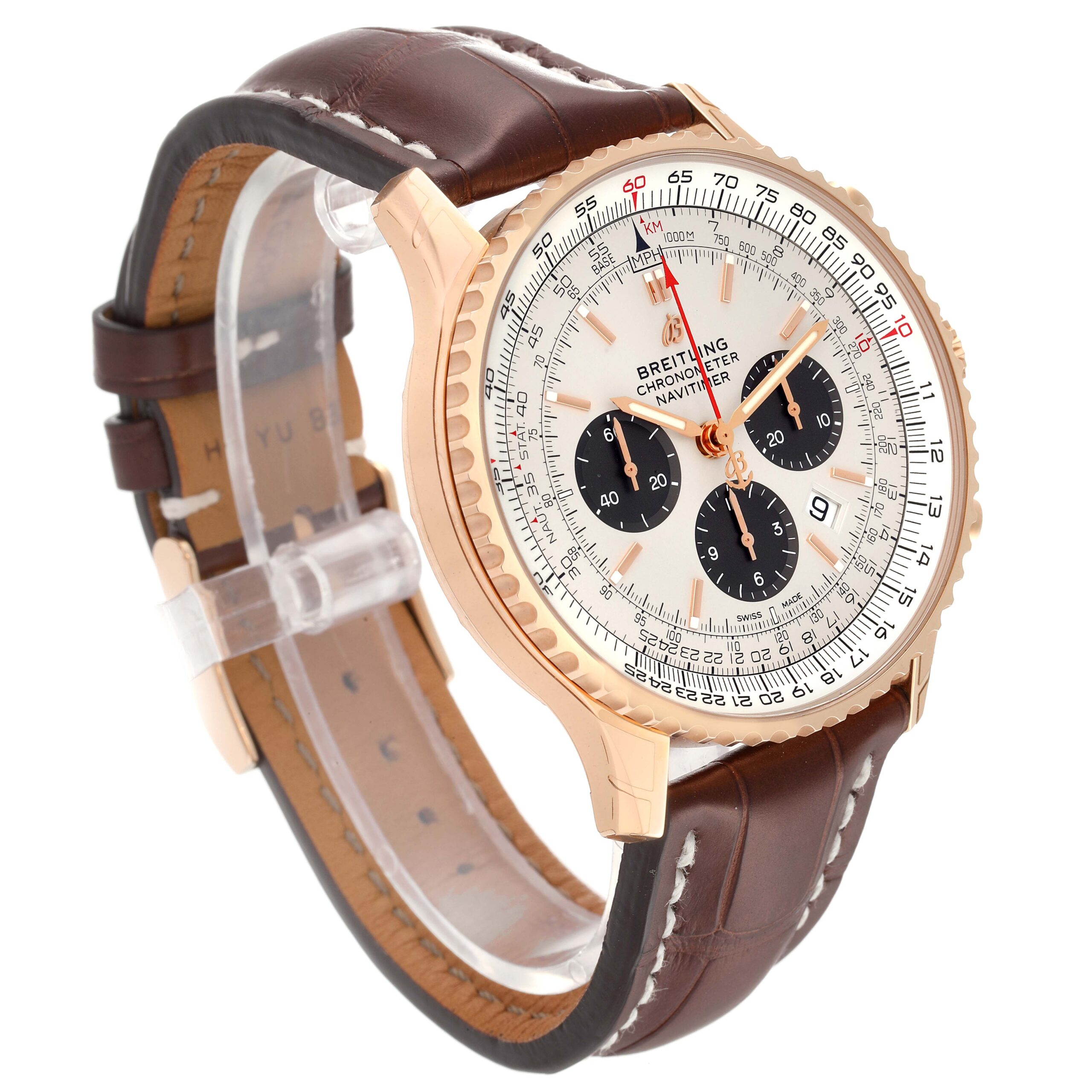 Breitling Navitimer Rose Gold Limited Edition Mens Watch RB0127 Unworn