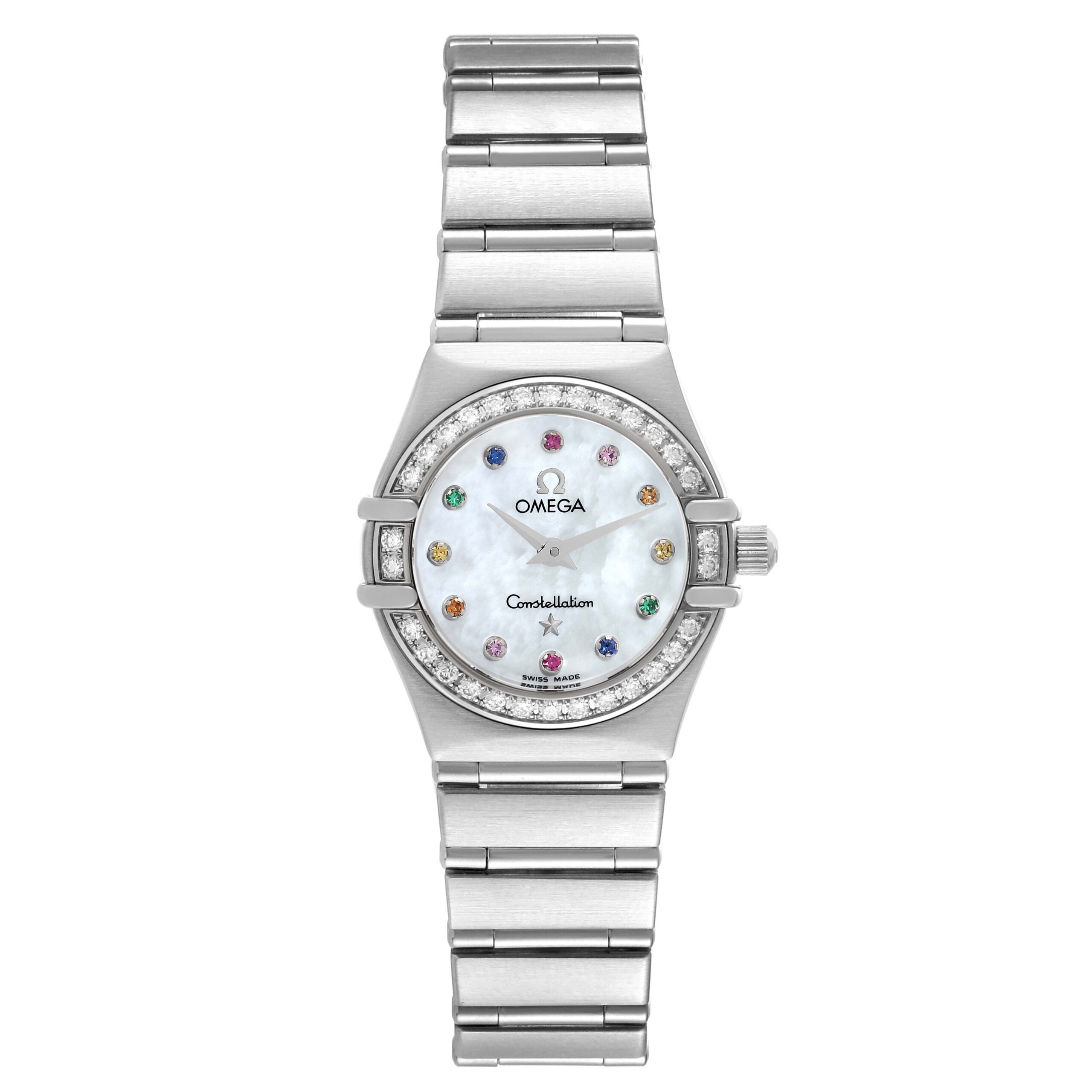 Omega Constellation Iris Steel Multi Stone Ladies Watch 1460.79.00