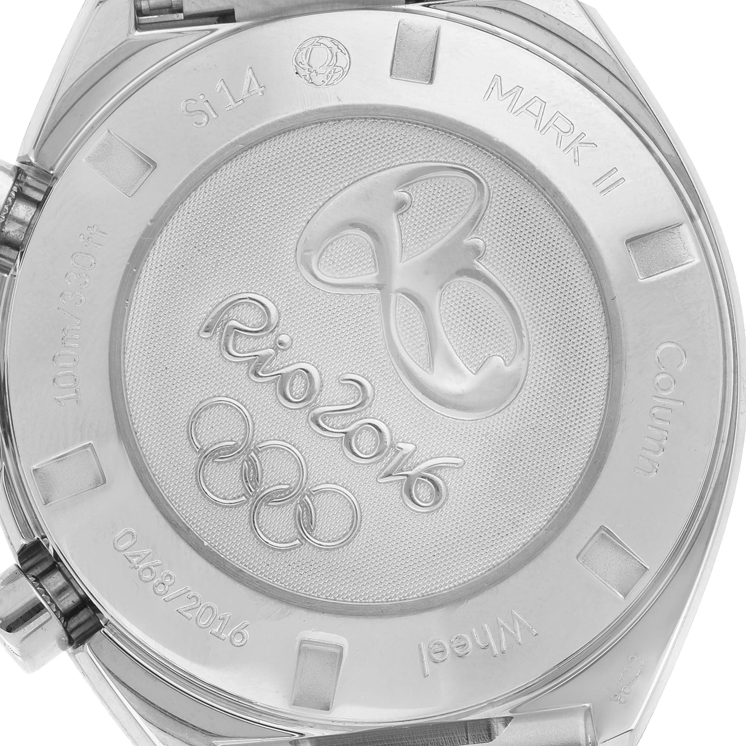 Omega Speedmaster Mark II Rio 2016 LE Mens Watch 522.10.43.50.01.001 Card