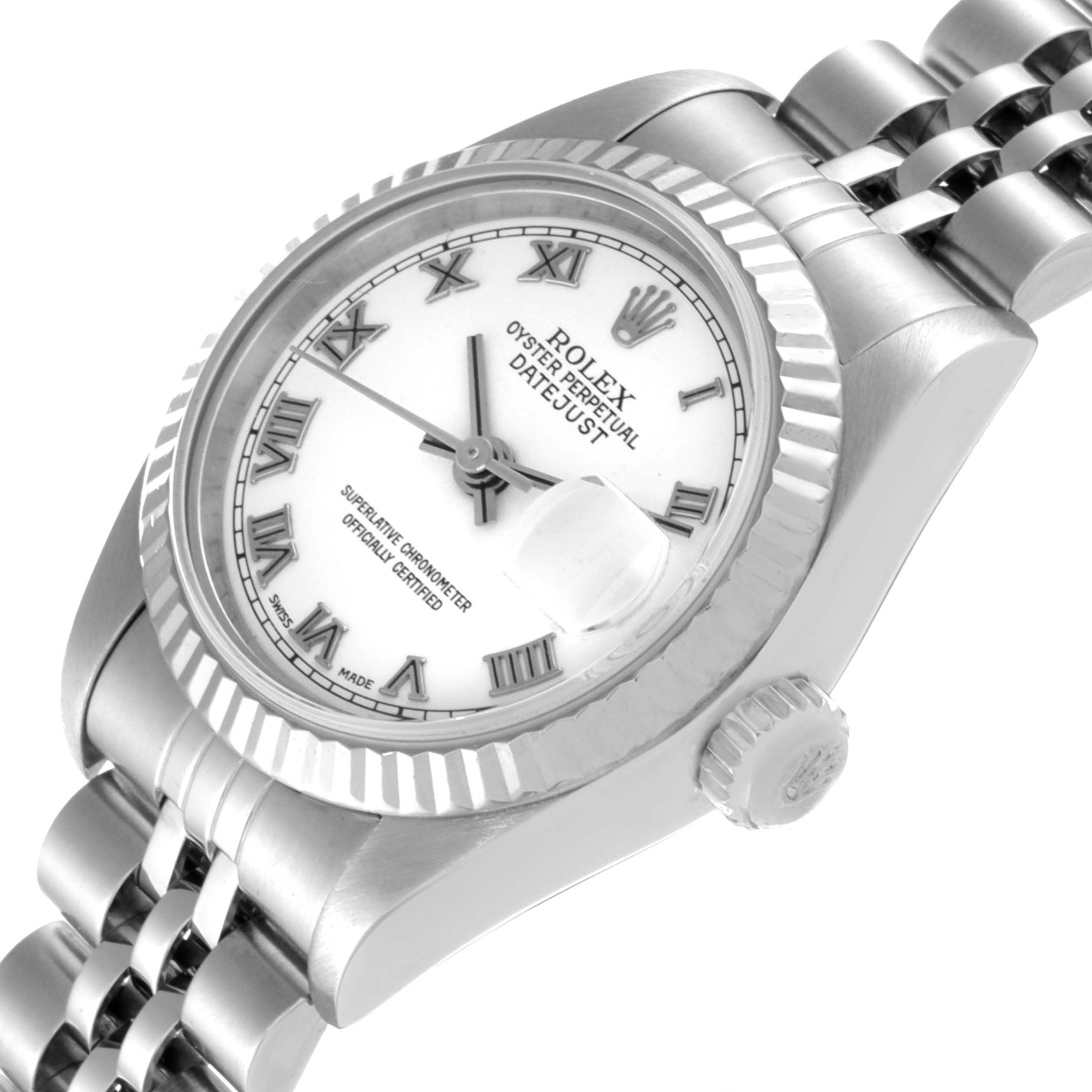 Rolex Datejust Steel White Gold White Dial Ladies Watch 79174