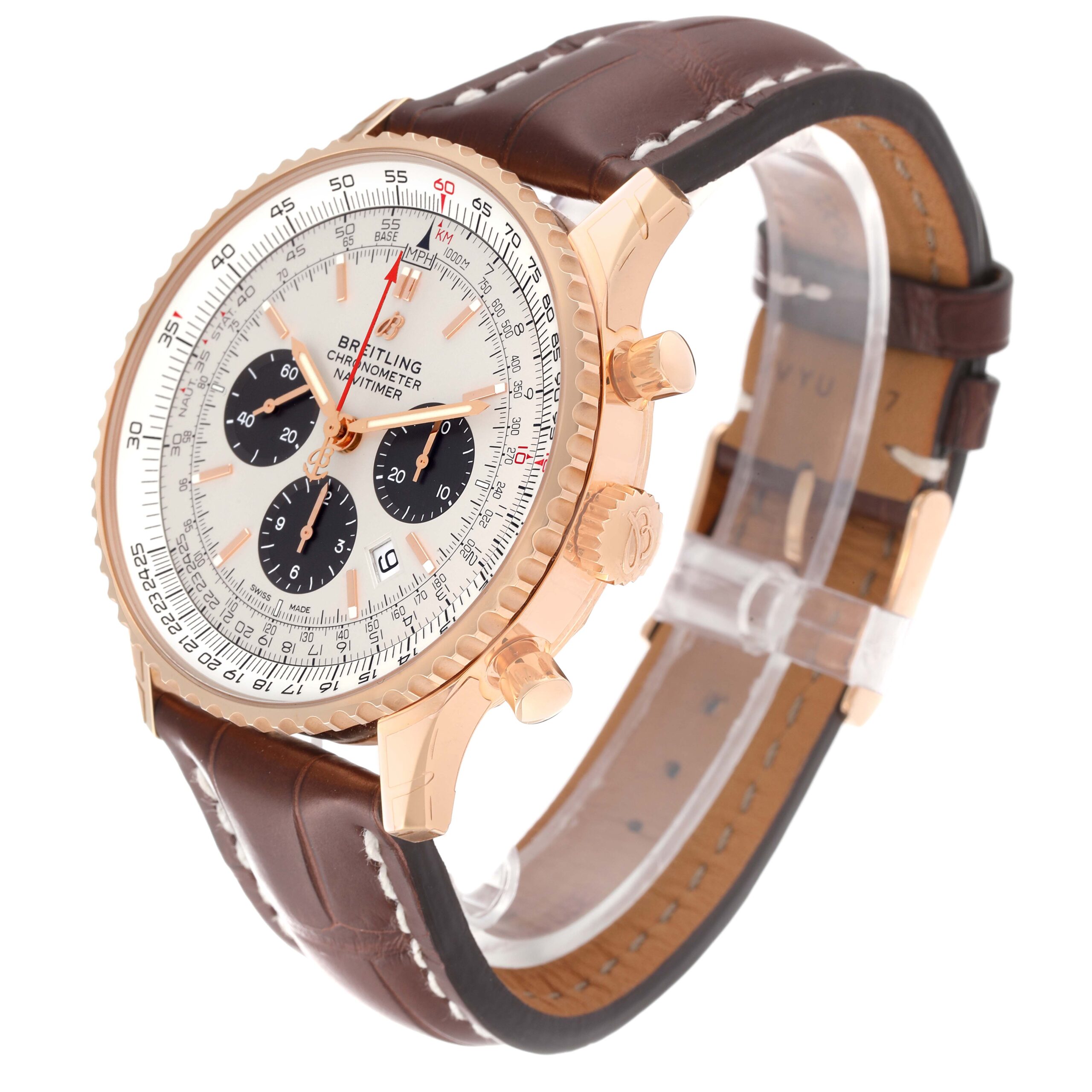 Breitling Navitimer Rose Gold Limited Edition Mens Watch RB0127 Unworn