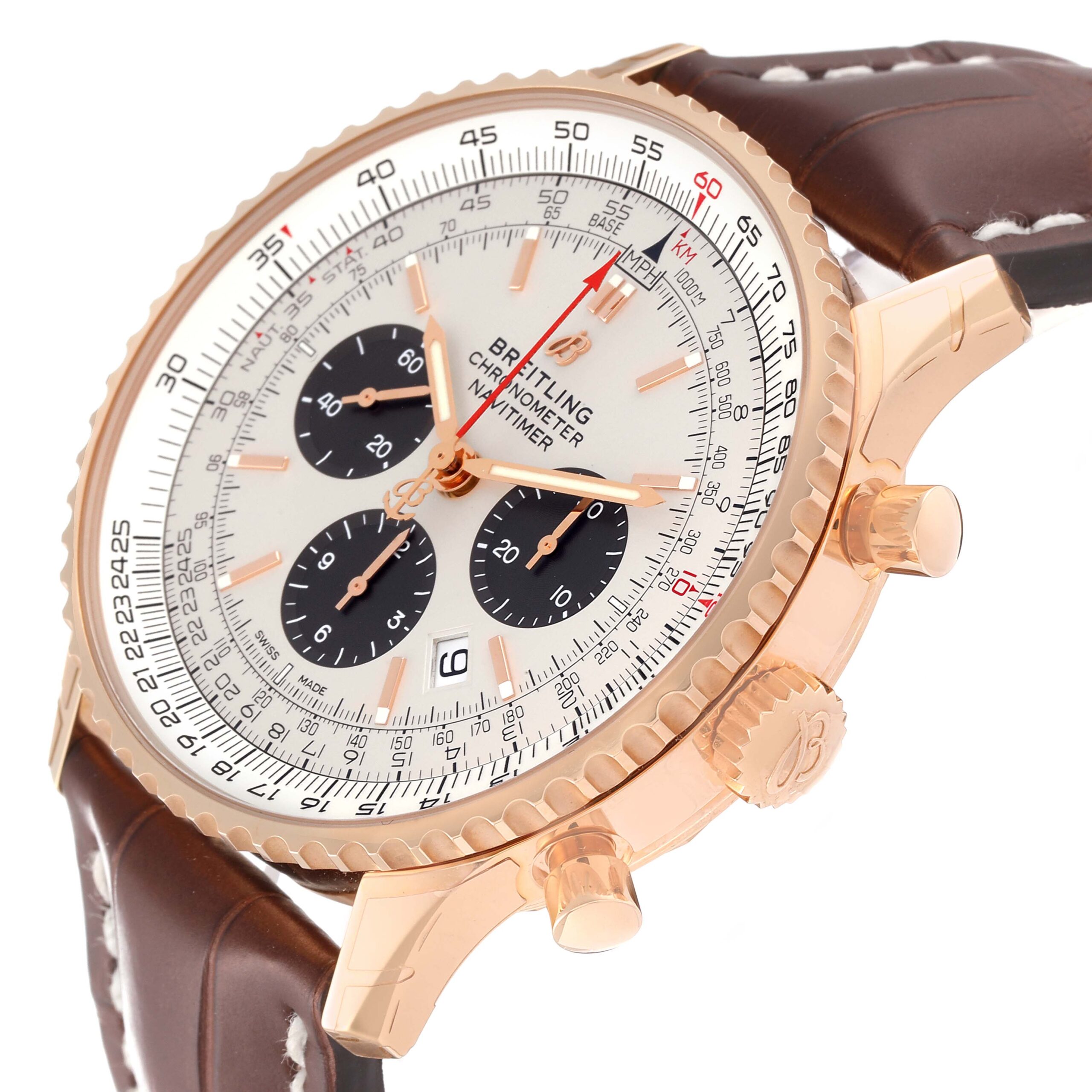 Breitling Navitimer Rose Gold Limited Edition Mens Watch RB0127 Unworn