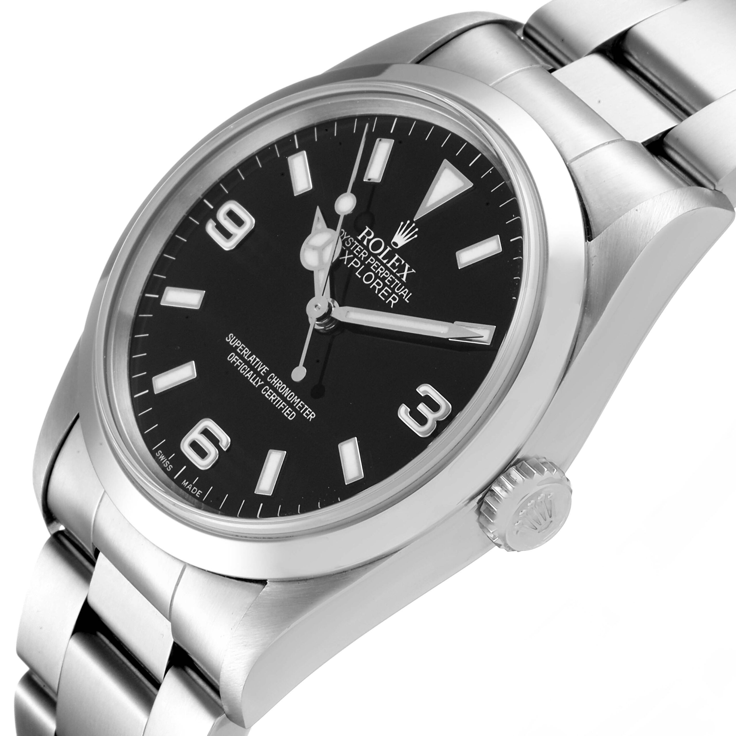 Rolex Explorer I Black Dial Stainless Steel Mens Watch 14270