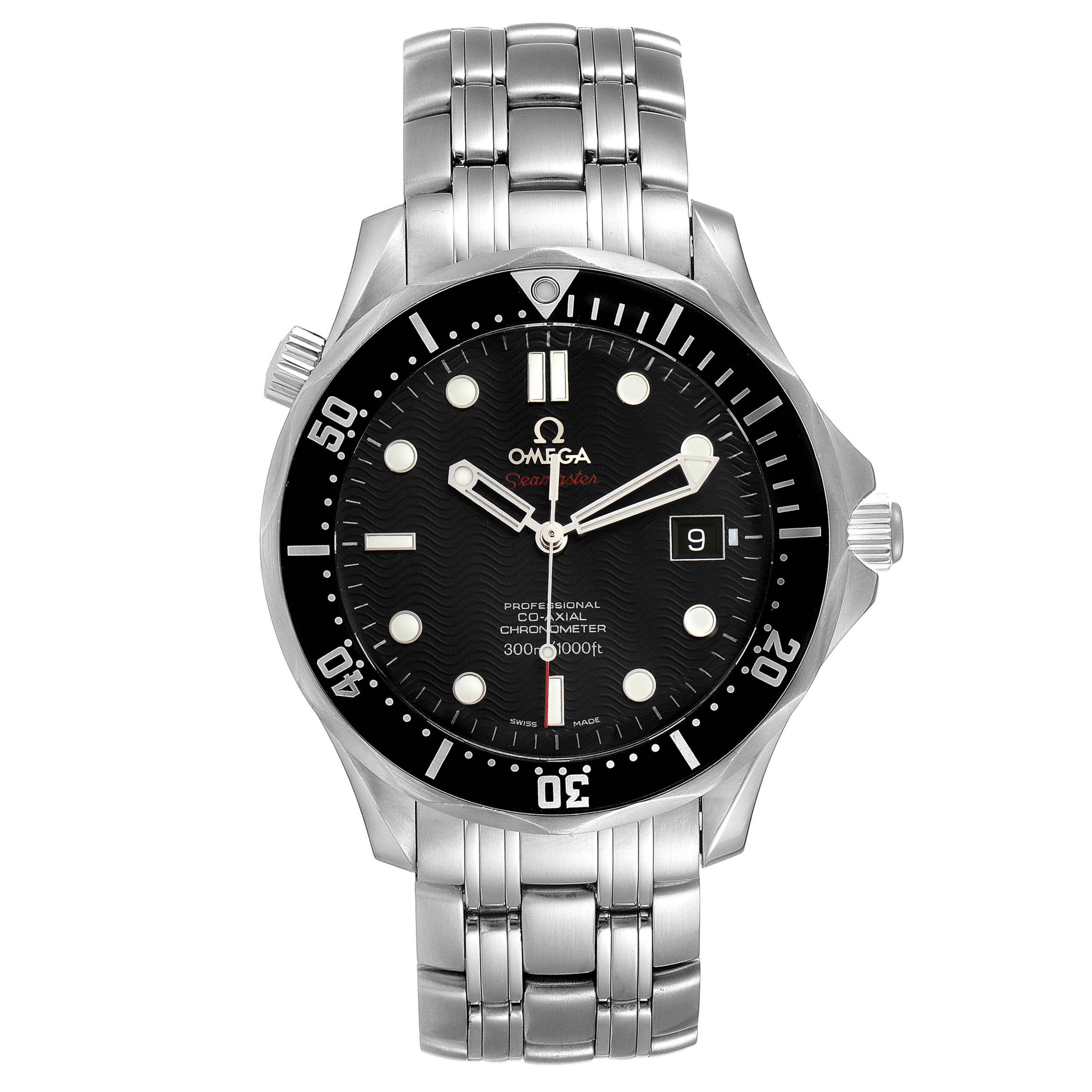 Omega Seamaster Black Dial Steel Mens Watch 212.30.41.20.01.002 Card