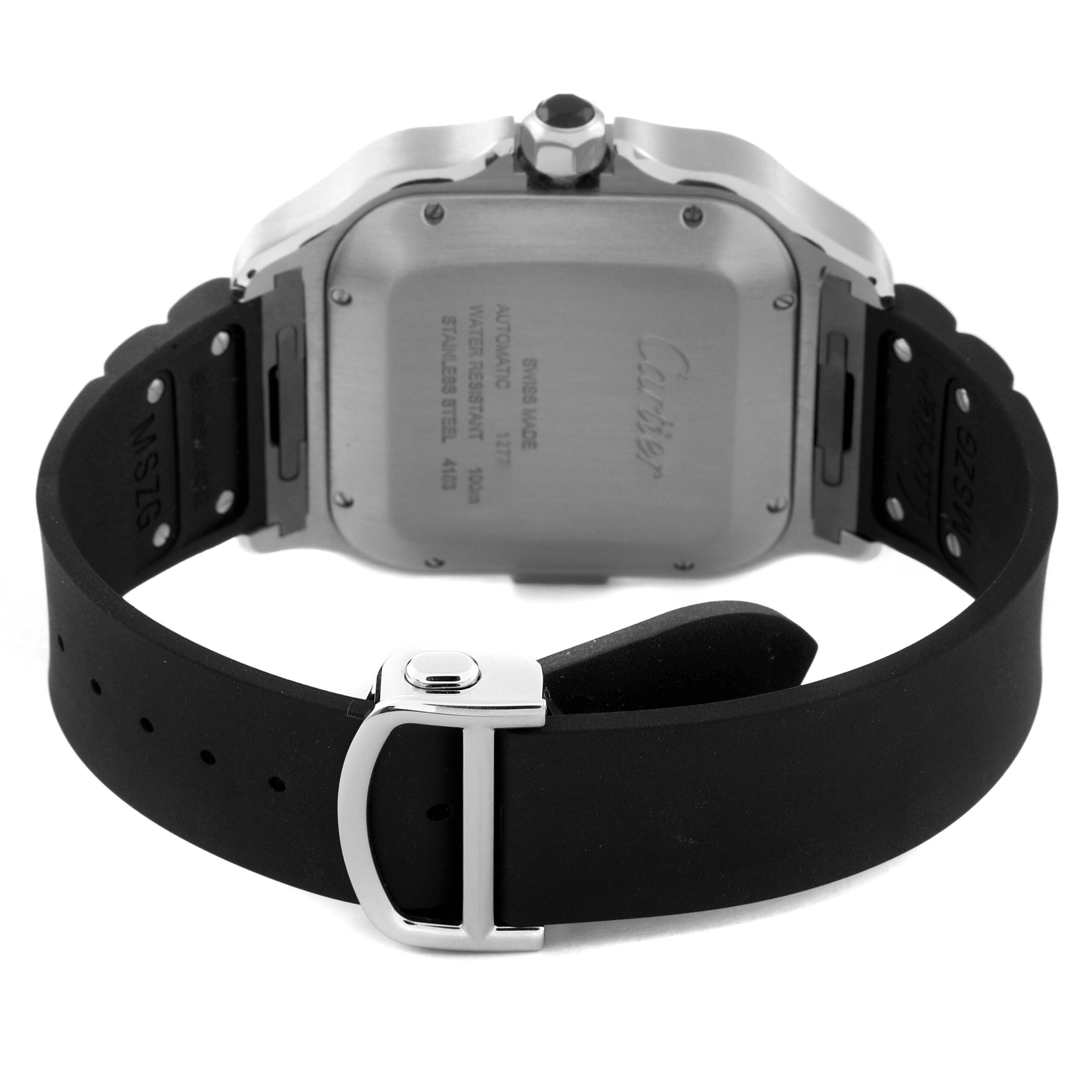 Cartier Santos XL Chronograph Steel ADLC Mens Watch WSSA0017 Box Card