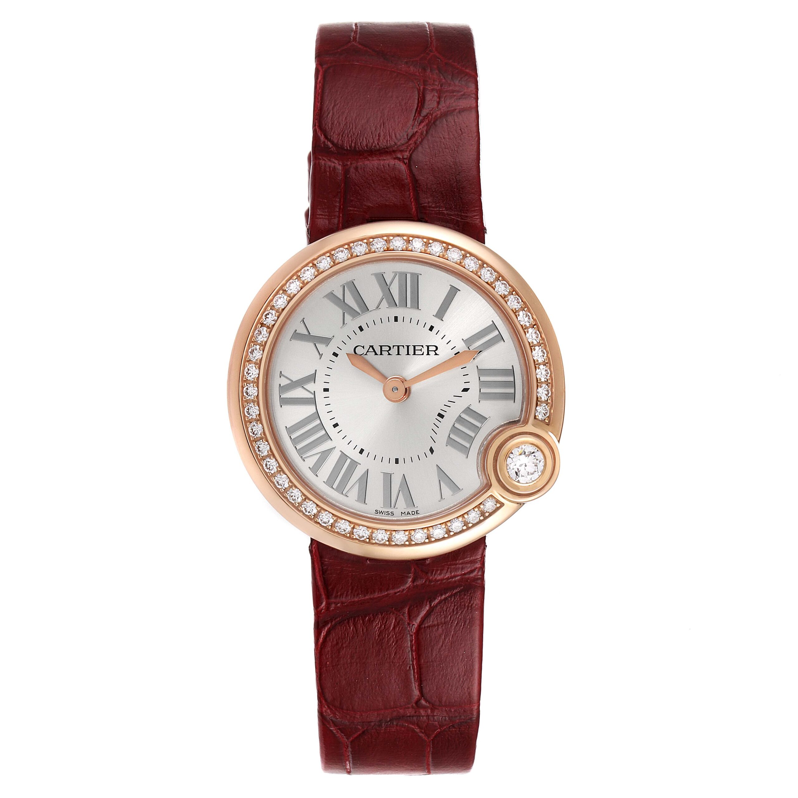 Cartier Ballon Blanc Rose Gold Diamond Ladies Watch WJBL0005 Unworn