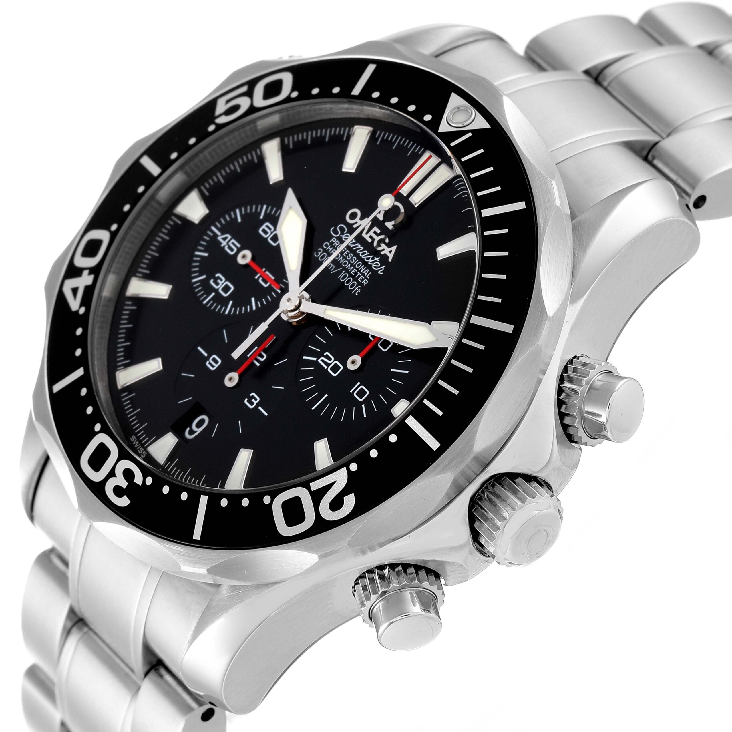 Omega Seamaster Chronograph Black Dial Steel Mens Watch 2594.52.00