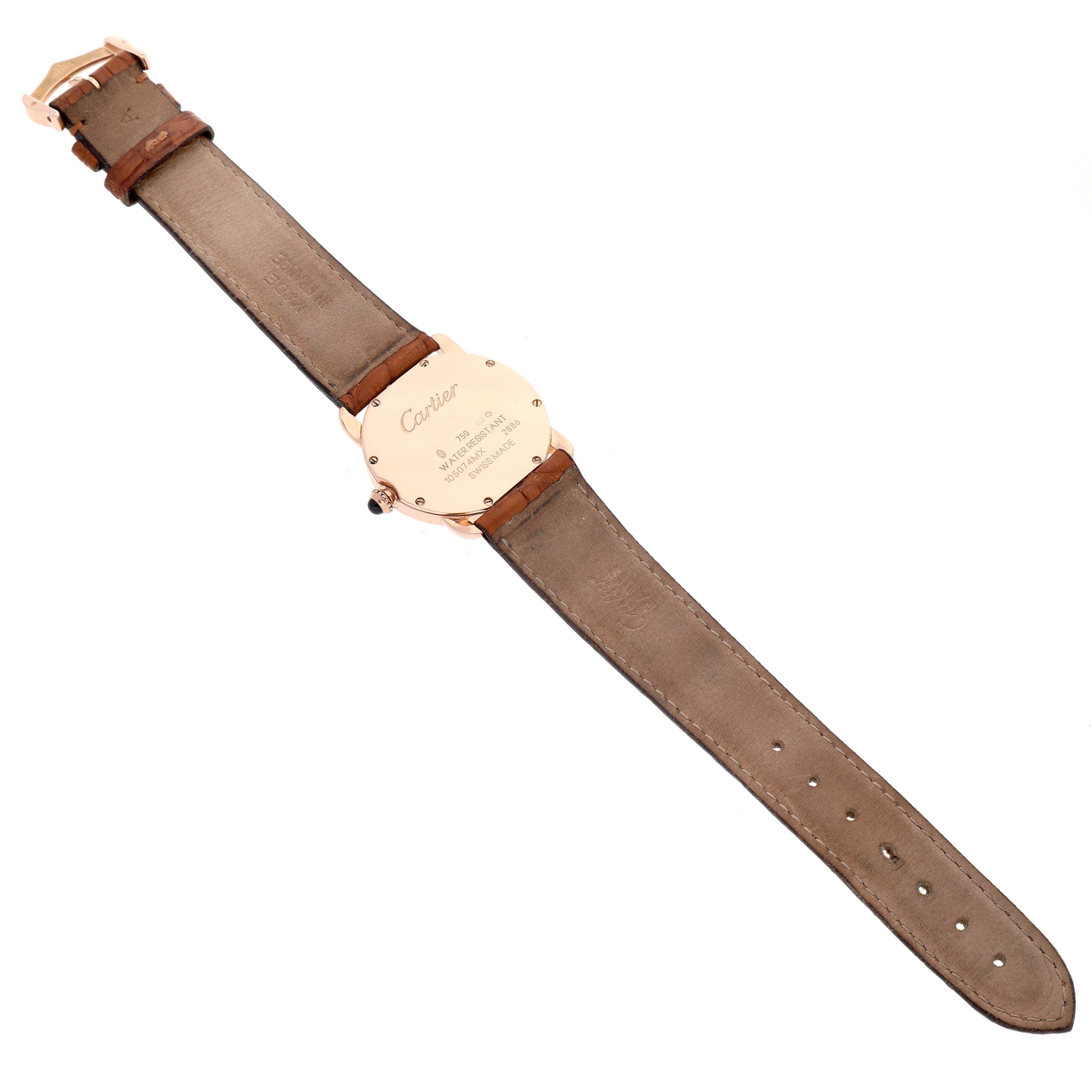 Cartier Ronde Louis 18K Rose Gold Silver Dial Ladies Watch W6800151 Box Papers