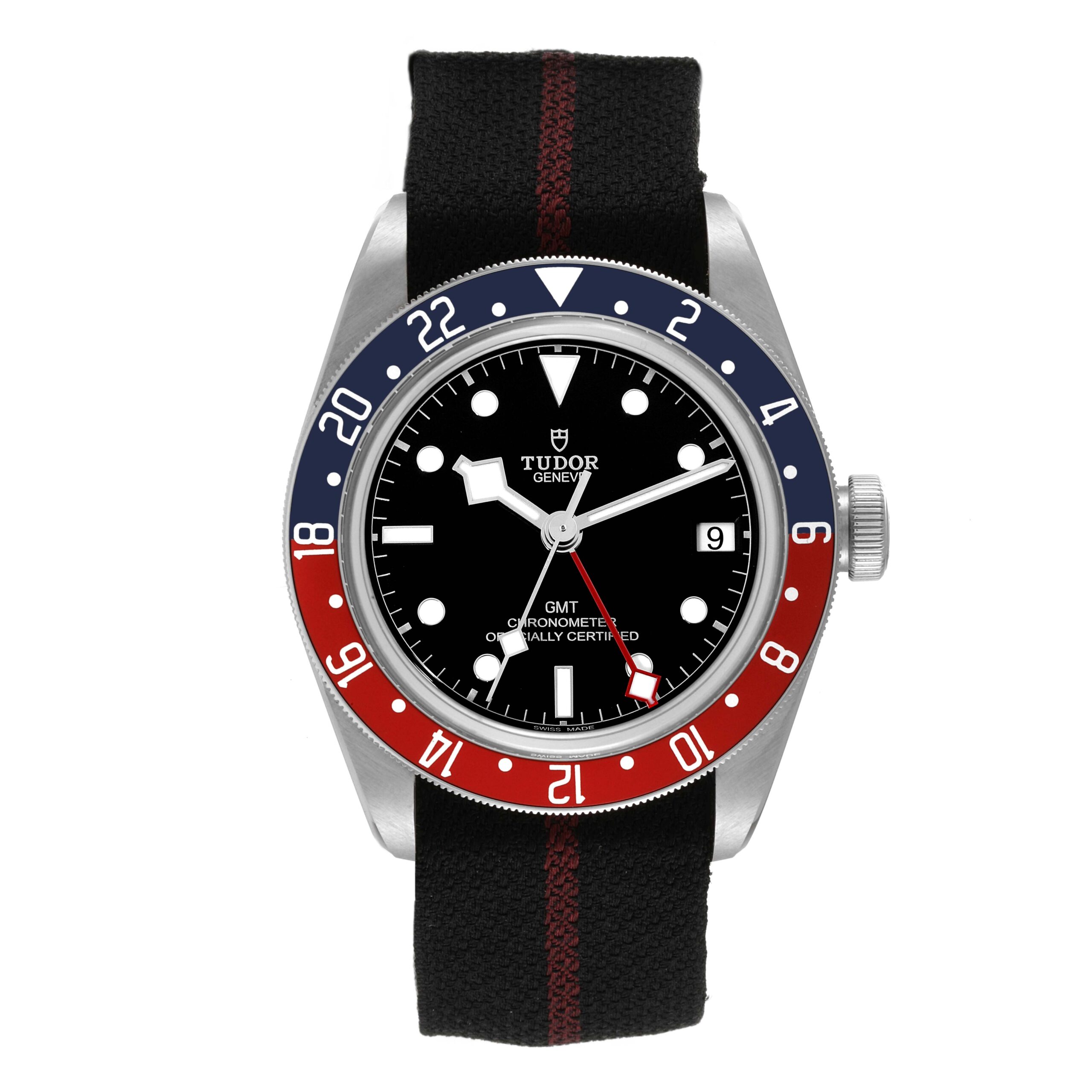 Tudor Heritage Black Bay GMT Pepsi Bezel Mens Watch 79830RB Box Card