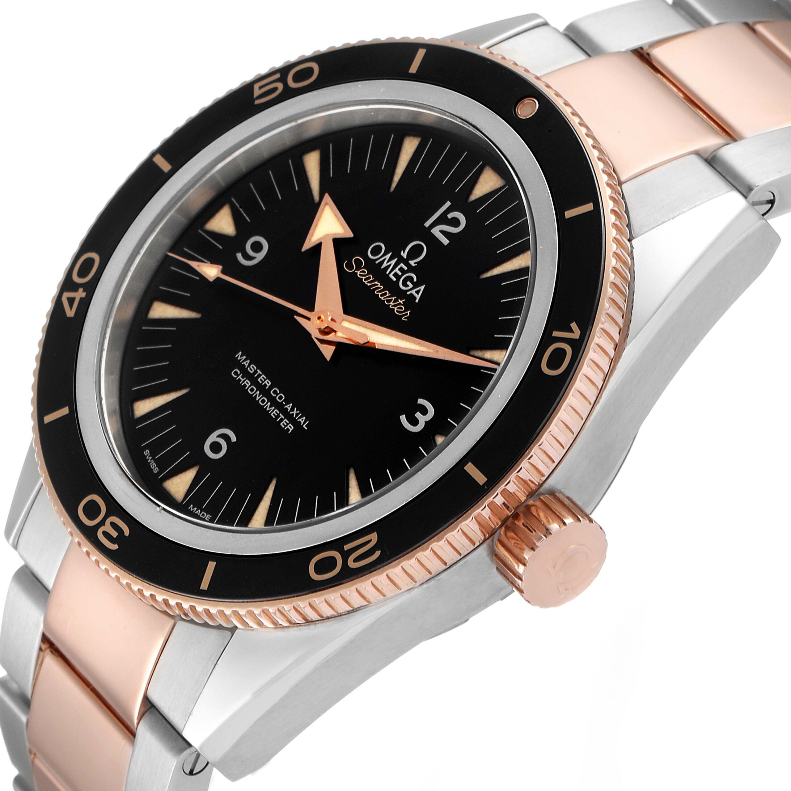 Omega Seamaster 300 Co-Axial Steel Rose Gold Mens Watch 233.20.41.21.01.001