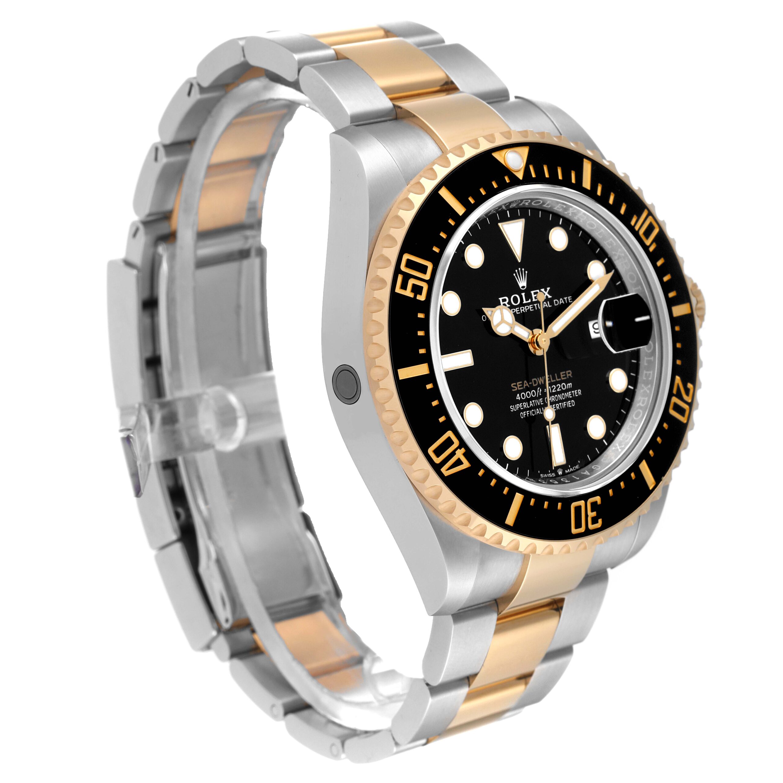 Rolex Seadweller Black Dial Steel Yellow Gold Mens Watch 126603 Unworn