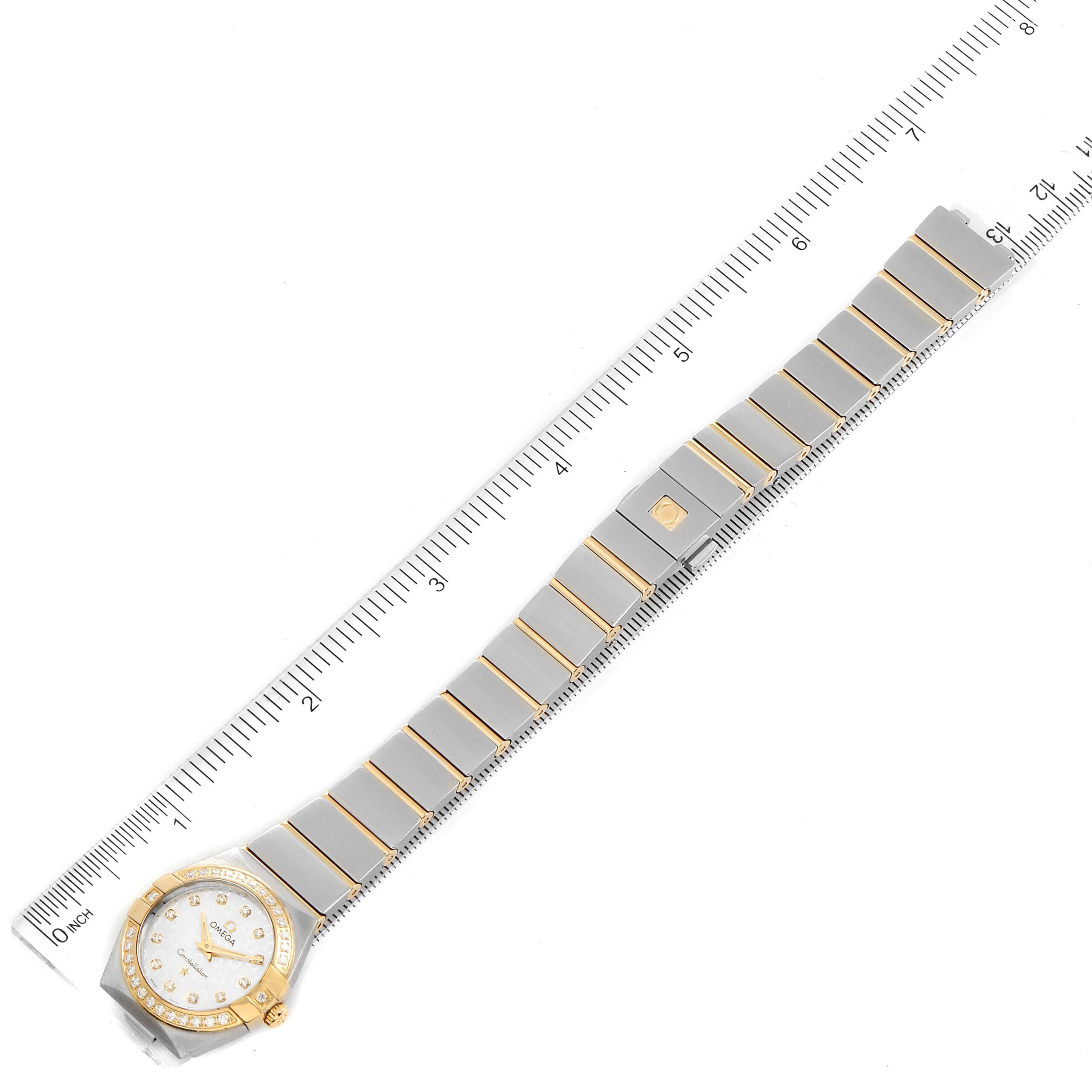 Omega Constellation Steel Yellow Gold Diamond Ladies Watch 123.25.24.60.52.001