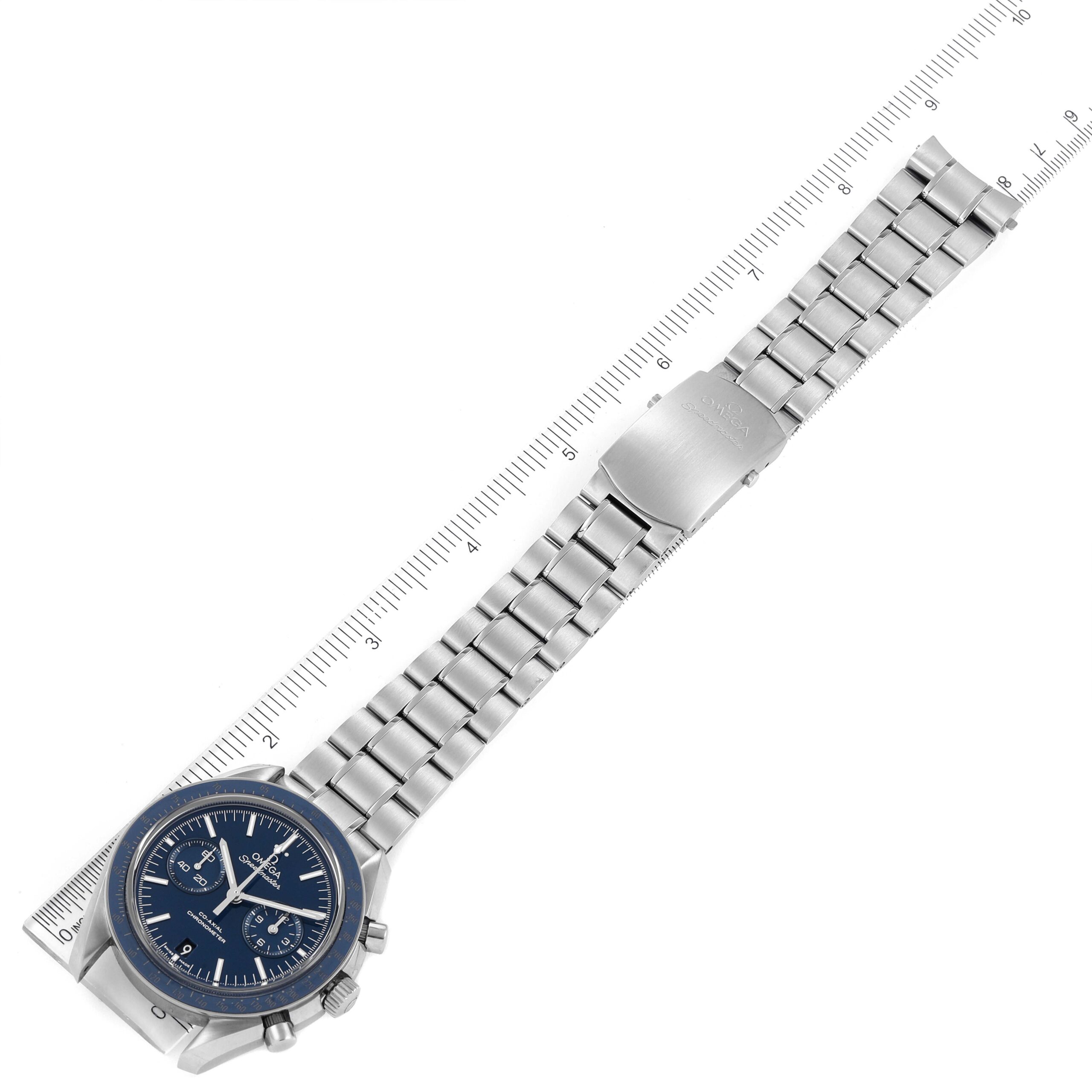 Omega Speedmaster Blue Dial Titanium Mens Watch 311.90.44.51.03.001 Box Card