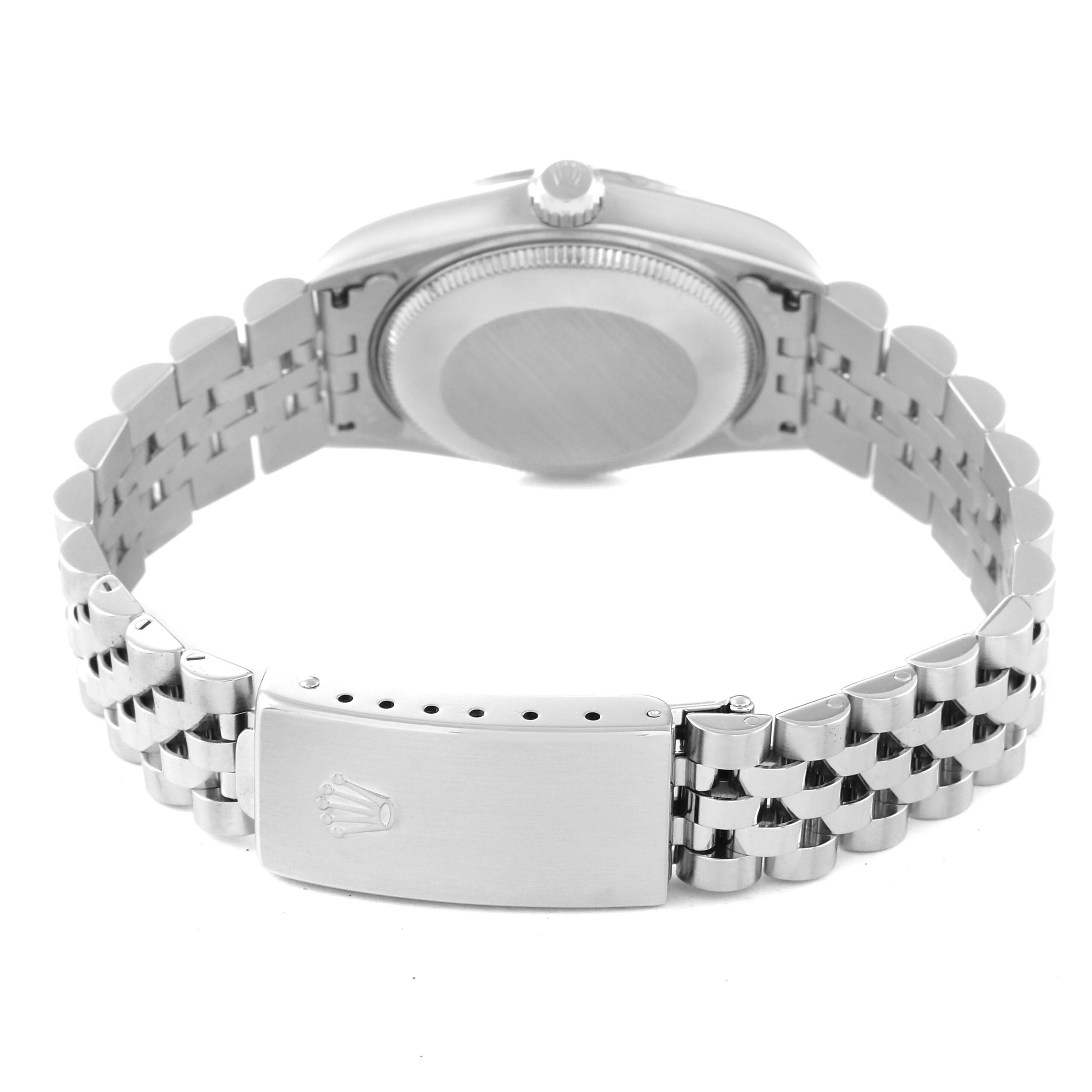 Rolex Datejust Midsize Steel White Gold Black Dial Ladies Watch 78274